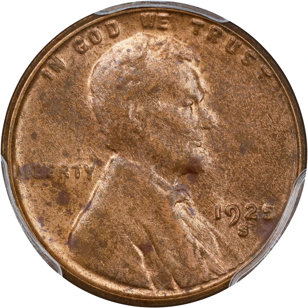 1925-S Lincoln Cent. MS-62 BN (PCGS).