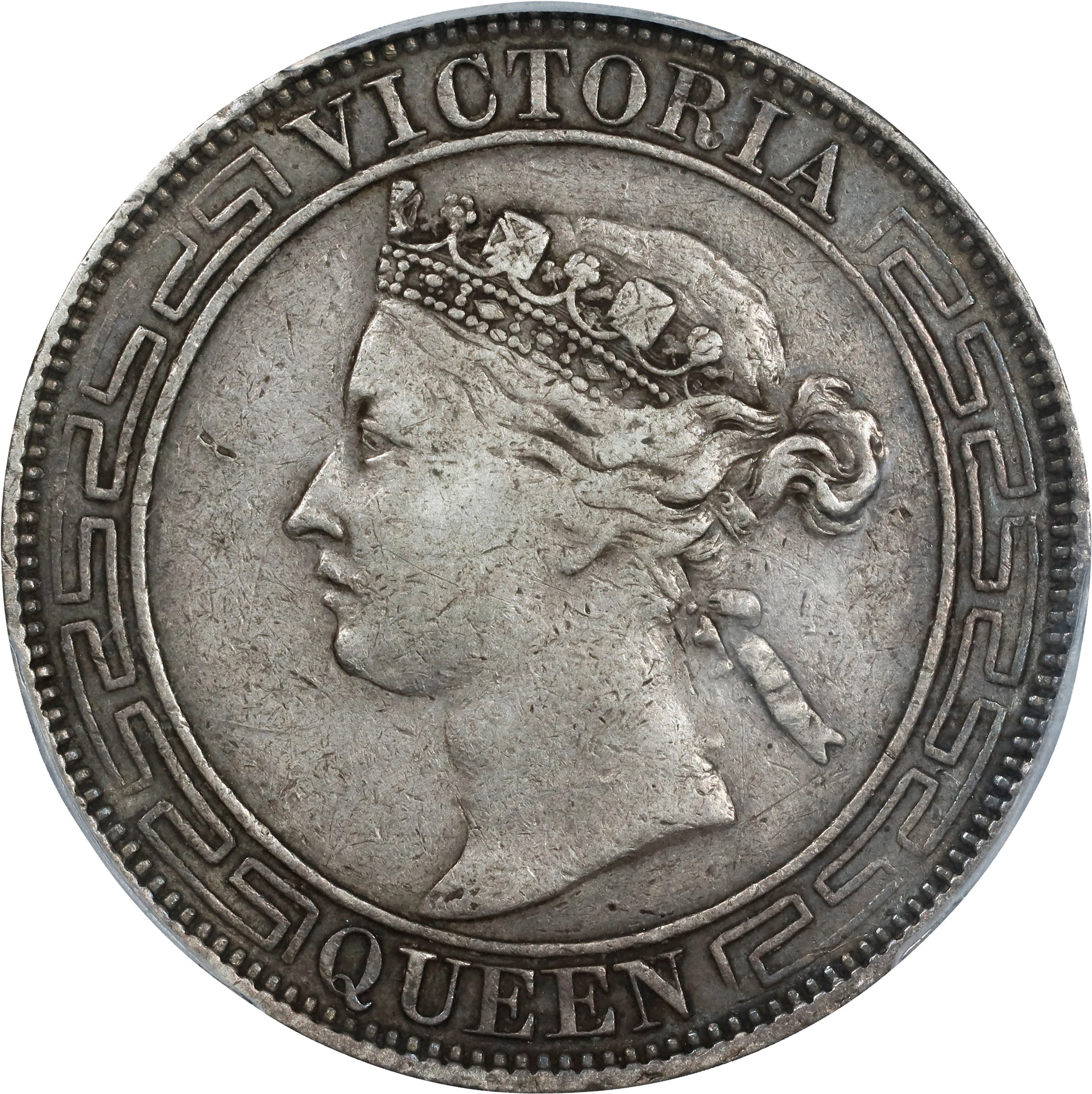 (t) HONG KONG (SAR). 50 Cents, 1866. Hong Kong Mint. Victoria. PCGS VF-25.