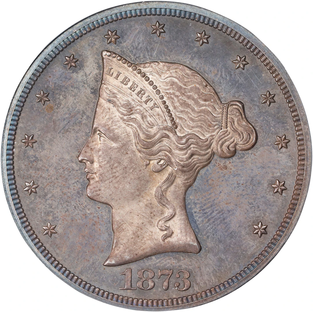 1873 Pattern Trade Dollar. Judd-1276, Pollock-1418. Rarity-5. Silver.