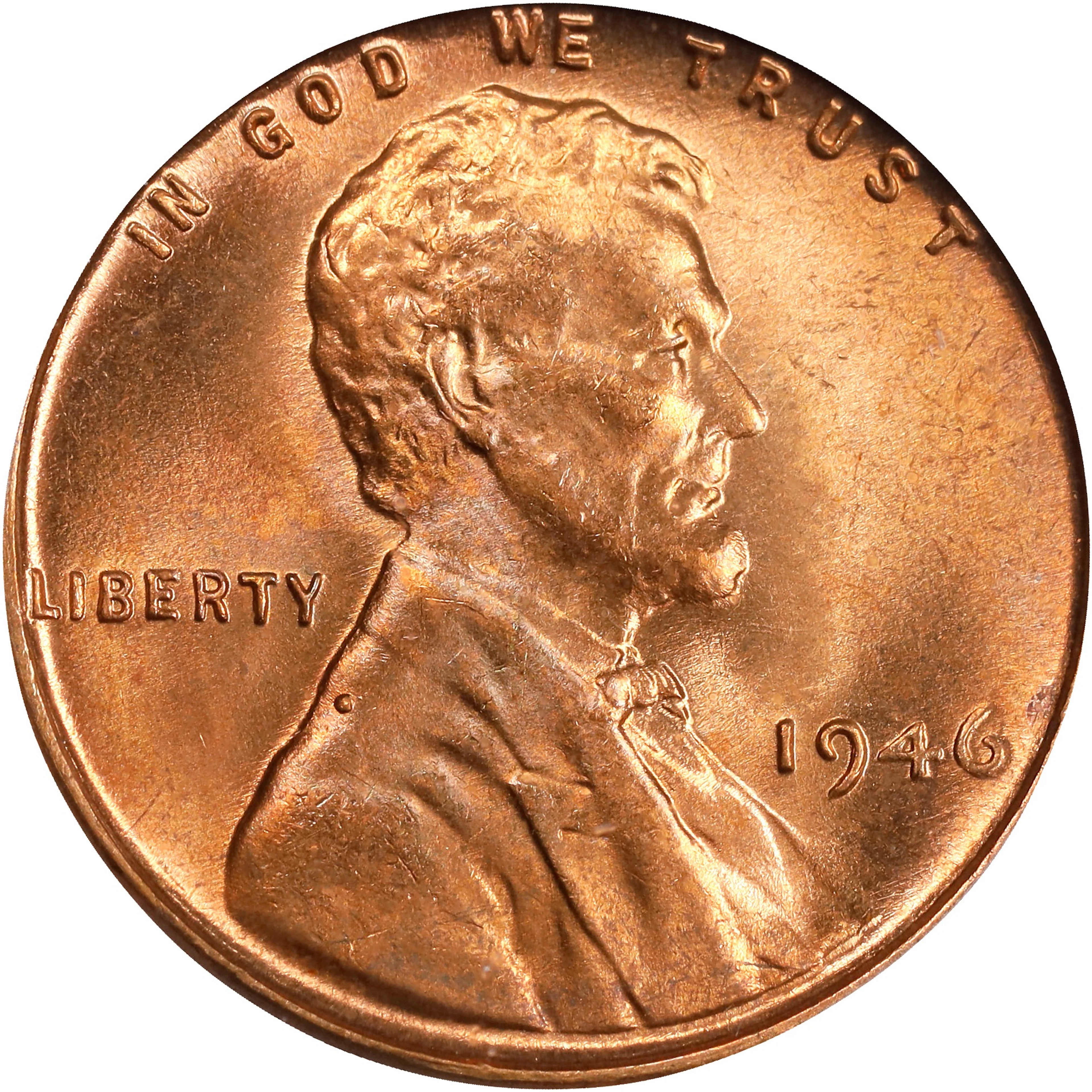 1946 Lincoln Cent. MS-66 RD (PCGS). CAC. OGH Generation 3.1.