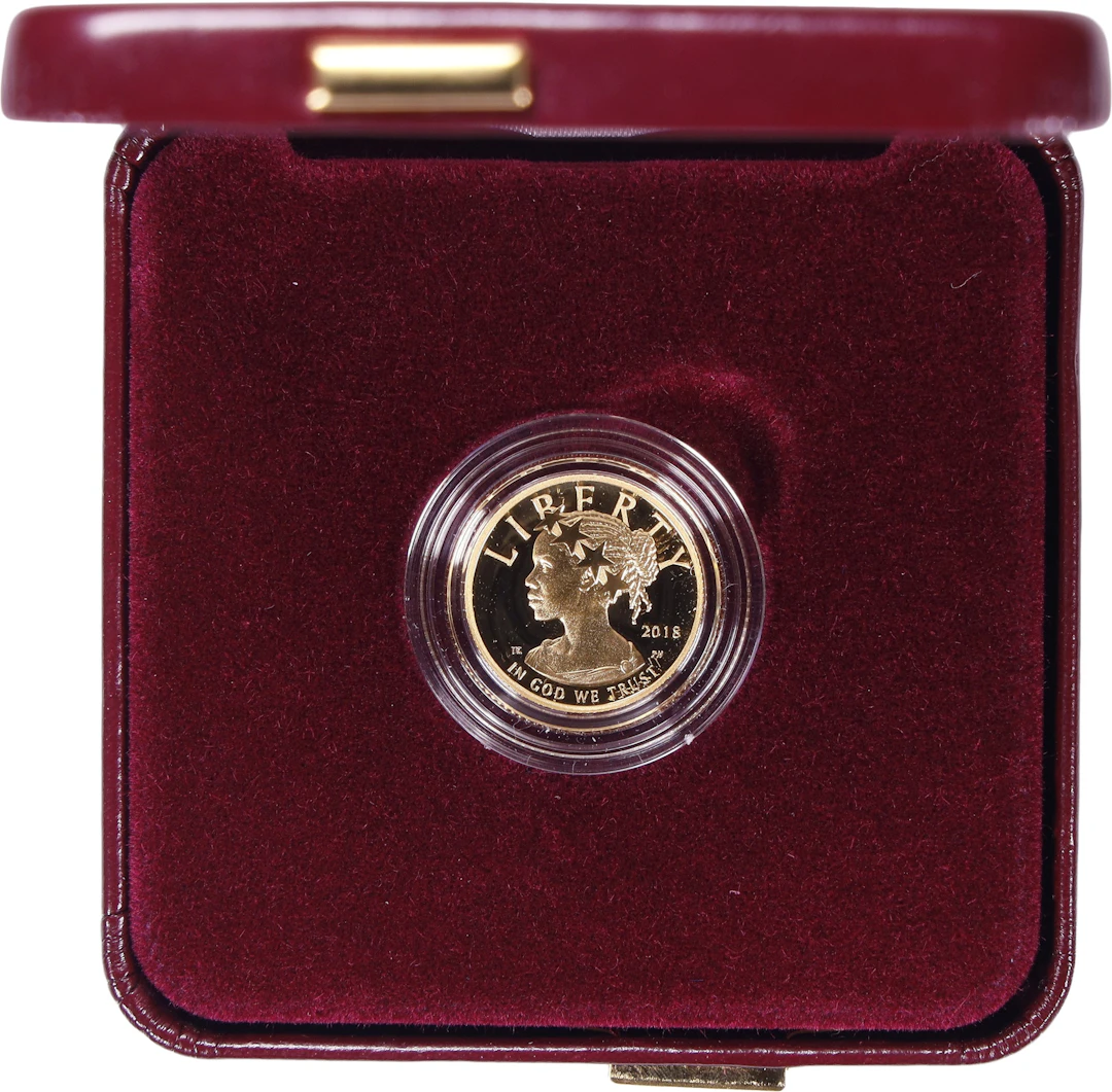 (0.1 oz, 3.11 g AGW). 2018-W American Liberty Gold $10. Proof.