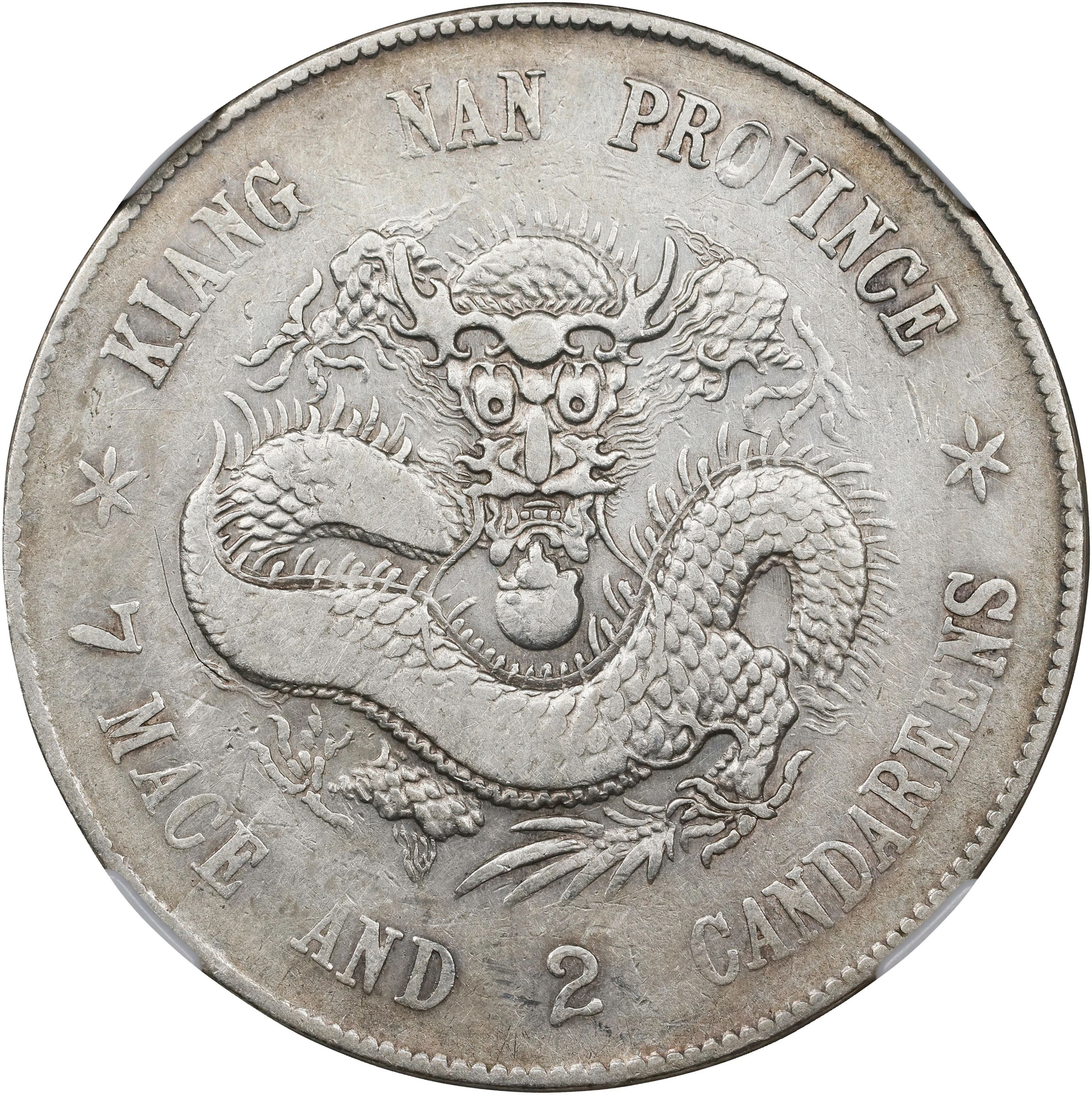 (t) CHINA. Kiangnan. 7 Mace 2 Candareens (Dollar), CD (1898). Nanking