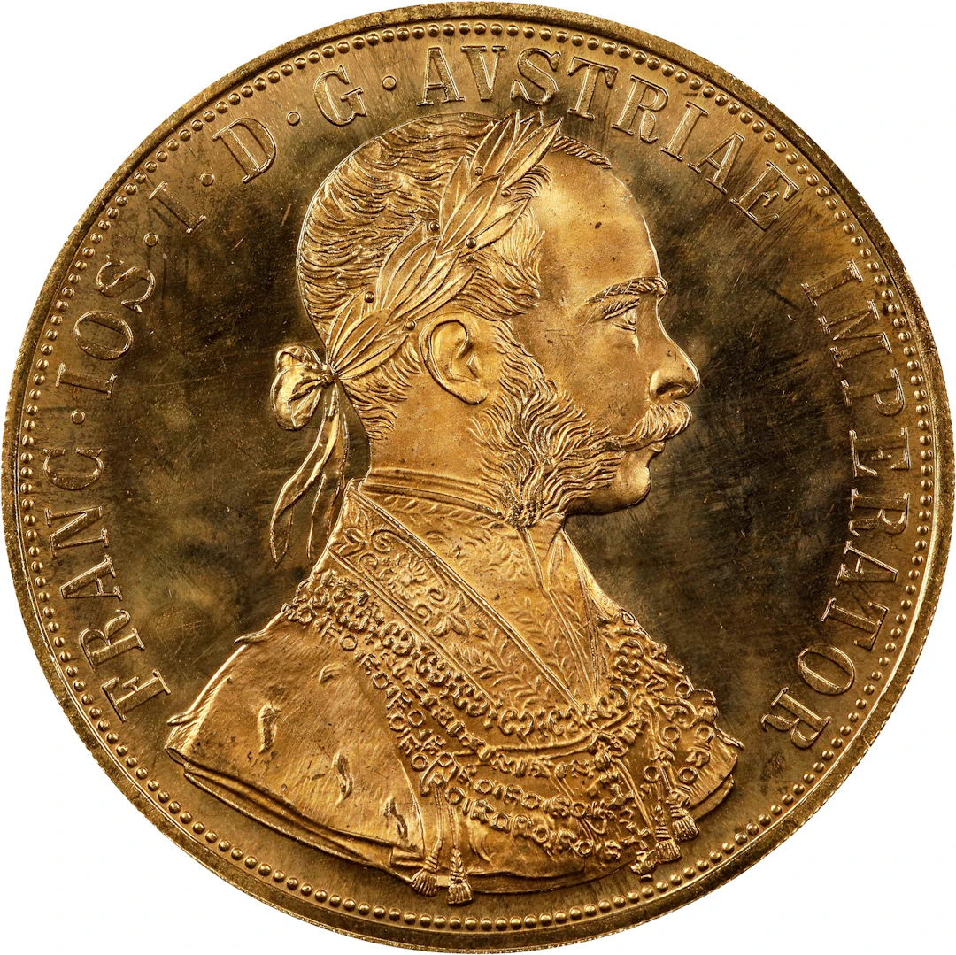 (0.443 oz, 13.779 g AGW). Austria. 1915 Gold 4 Ducats.