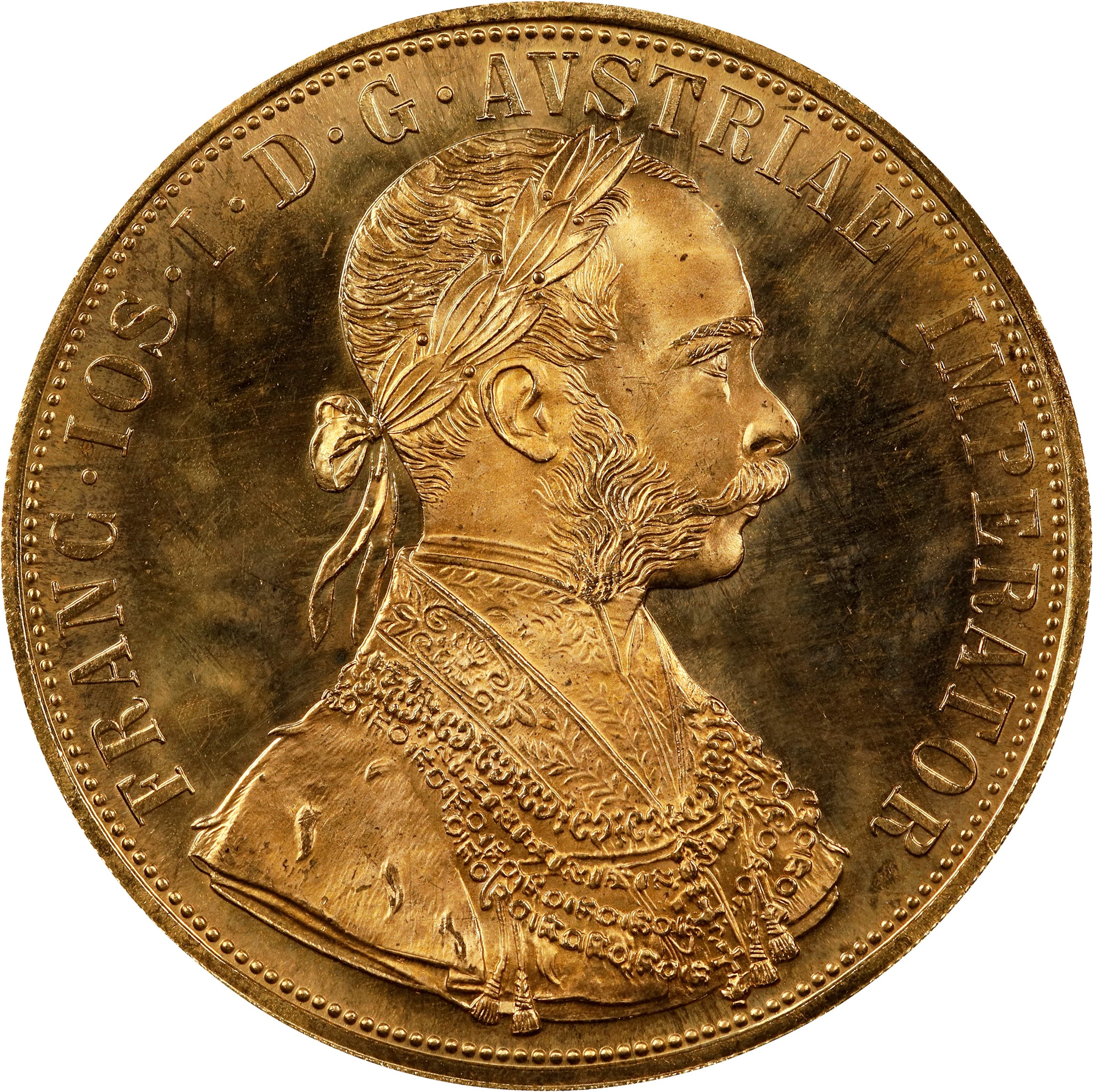 (0.443 oz, 13.779 g AGW). Austria. 1915 Gold 4 Ducats.