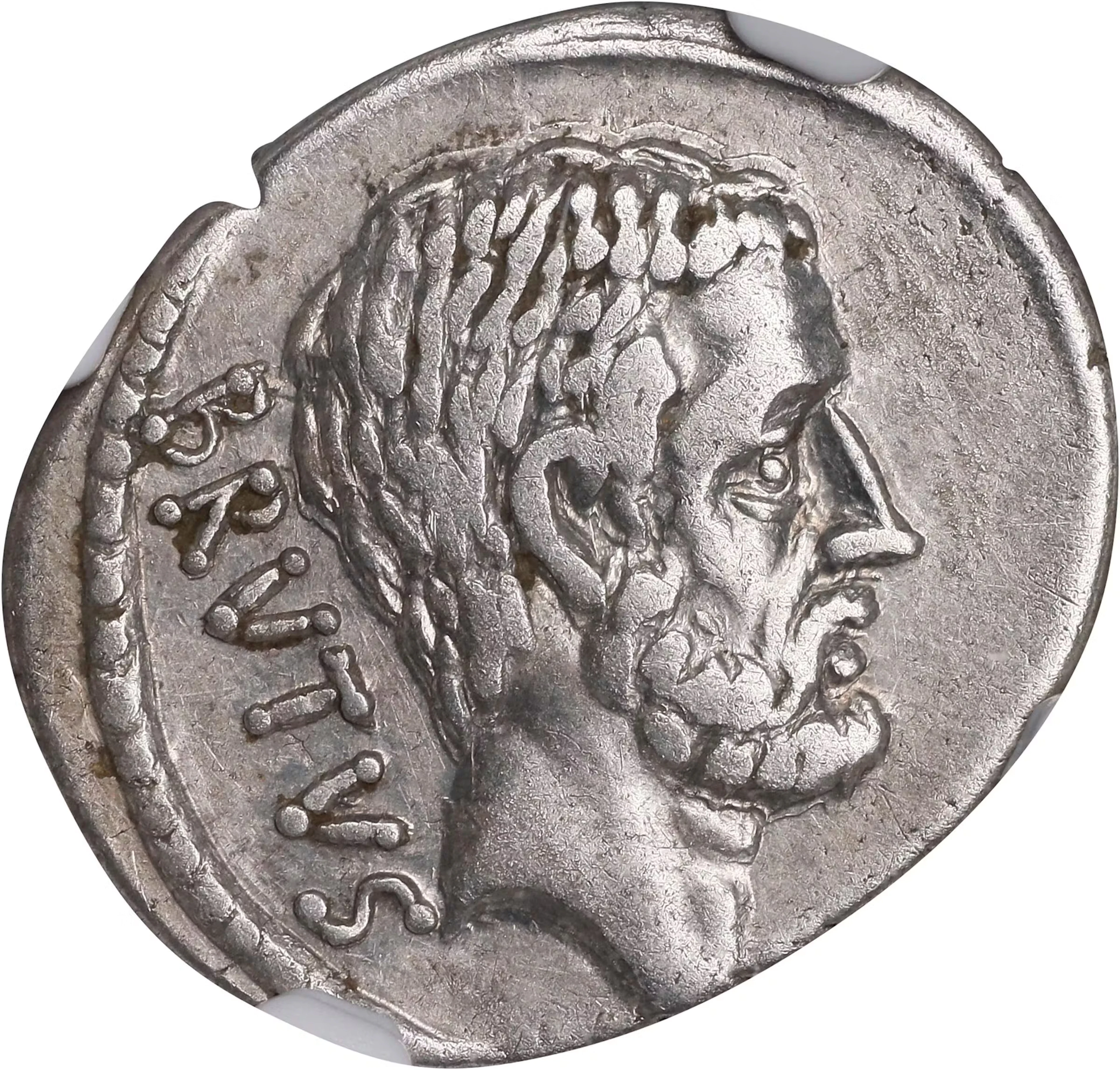 ROMAN REPUBLIC. Q. Servilius Caepio (M. Junius) Brutus. AR Denarius