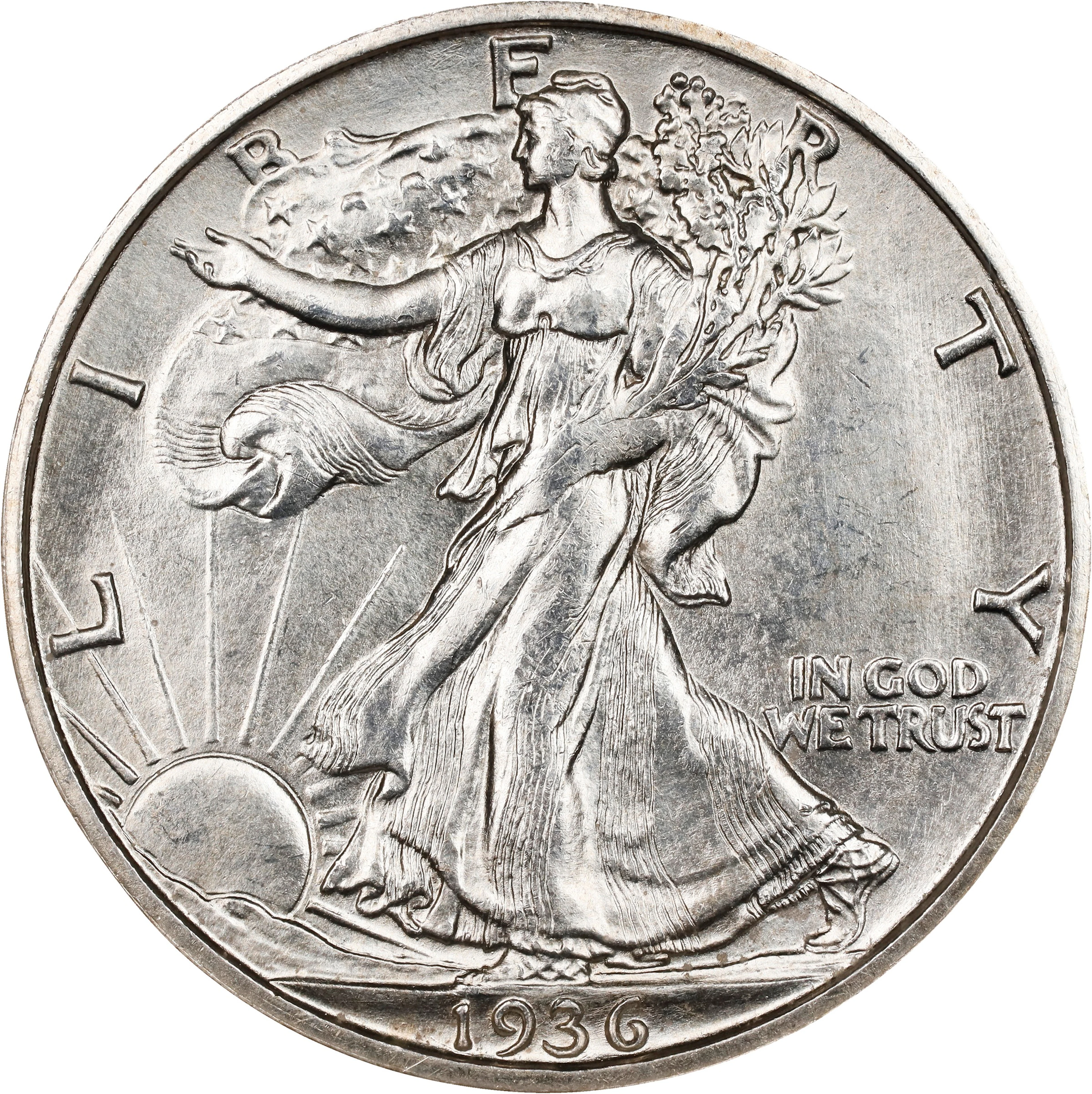 1936-S Walking Liberty Half Dollar. MS-65 (NGC).