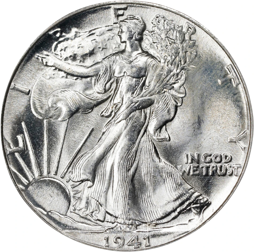 1941 Walking Liberty Half Dollar. MS-66 (ICG).
