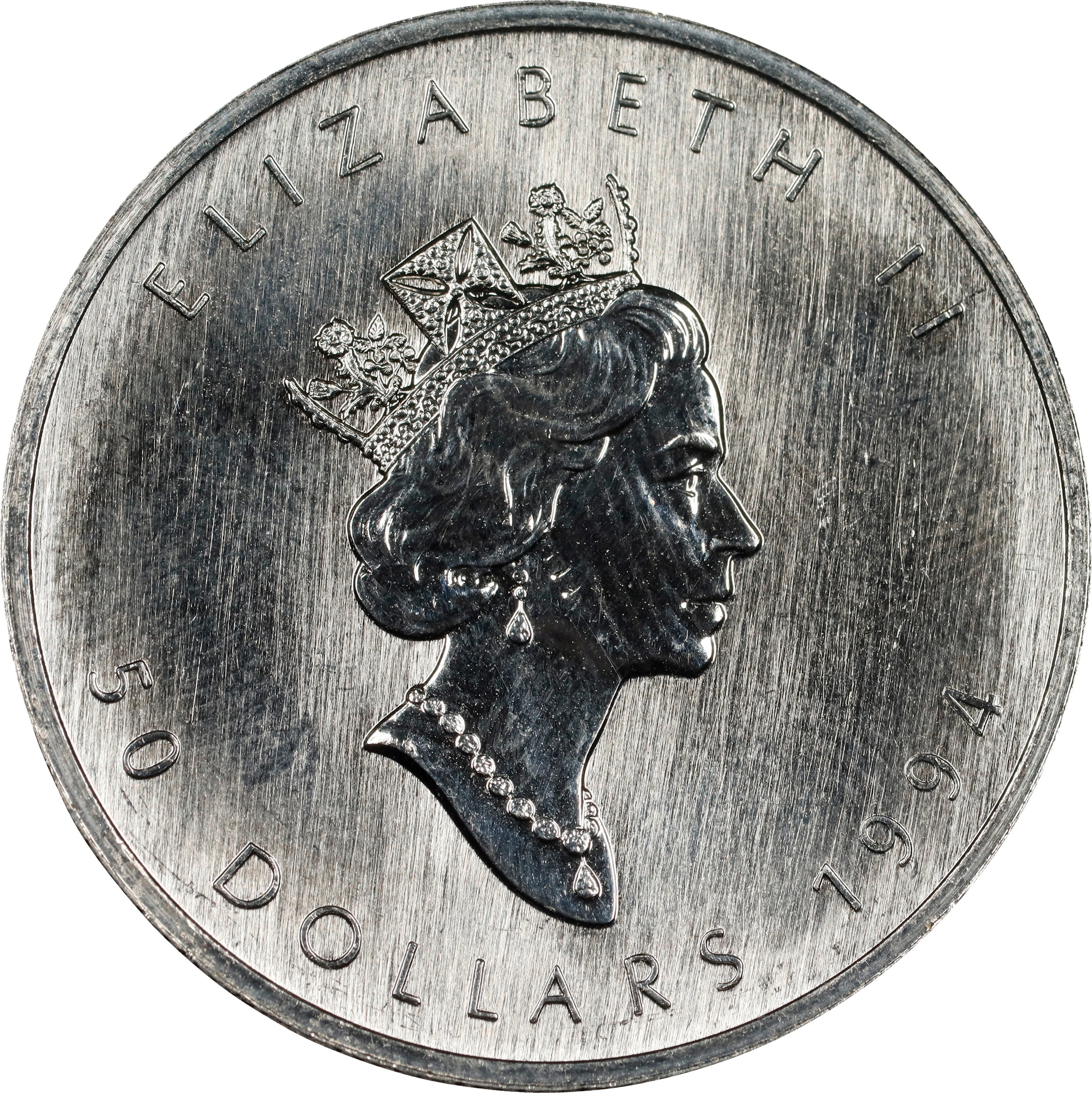 (1 oz, 31.104 g APtW). Canada. 1994 Platinum Maple Leaf $50.