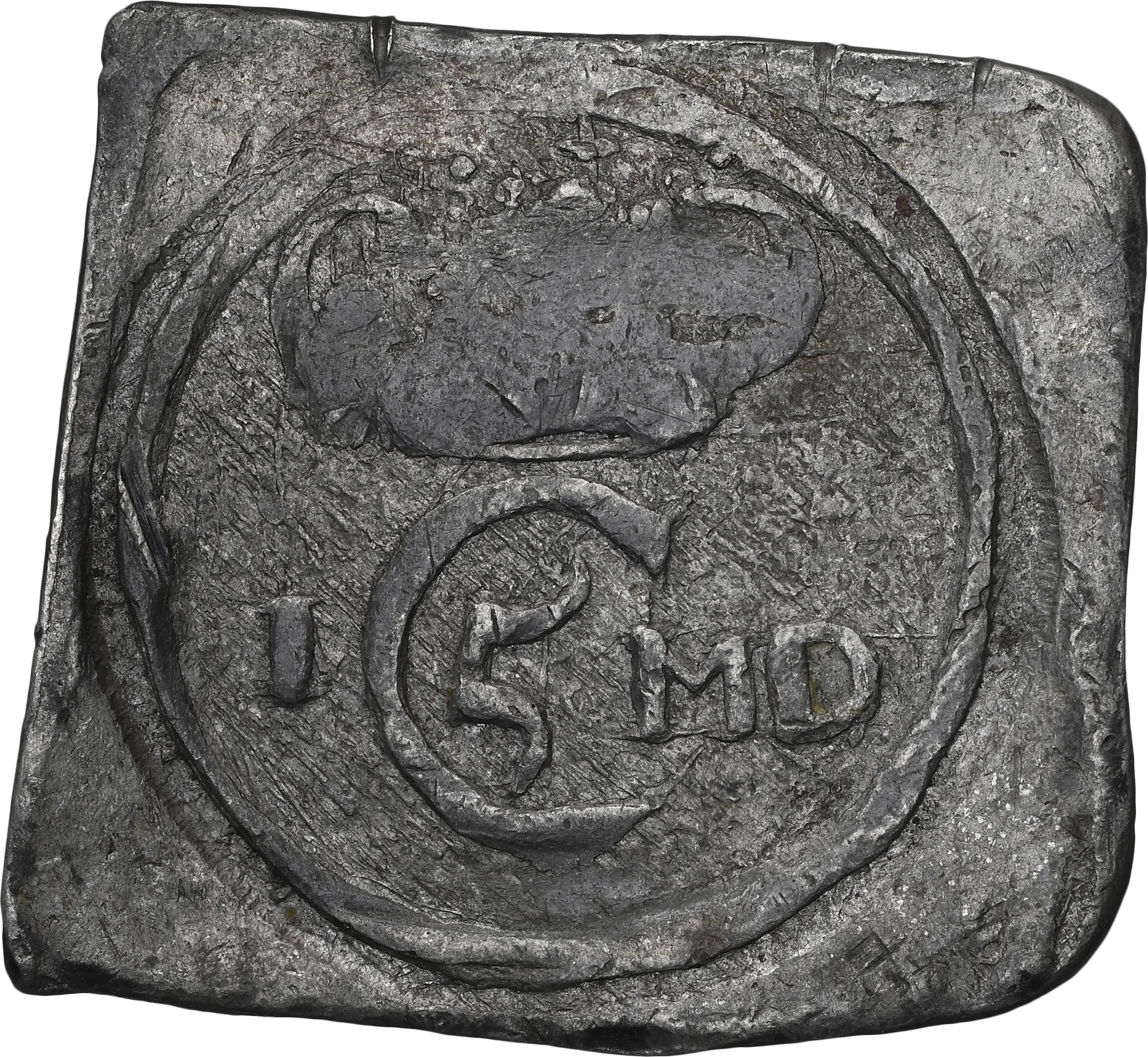 DENMARK. Mark Klippe, ND (1677-1678). Kristianstad (Siege coinage).