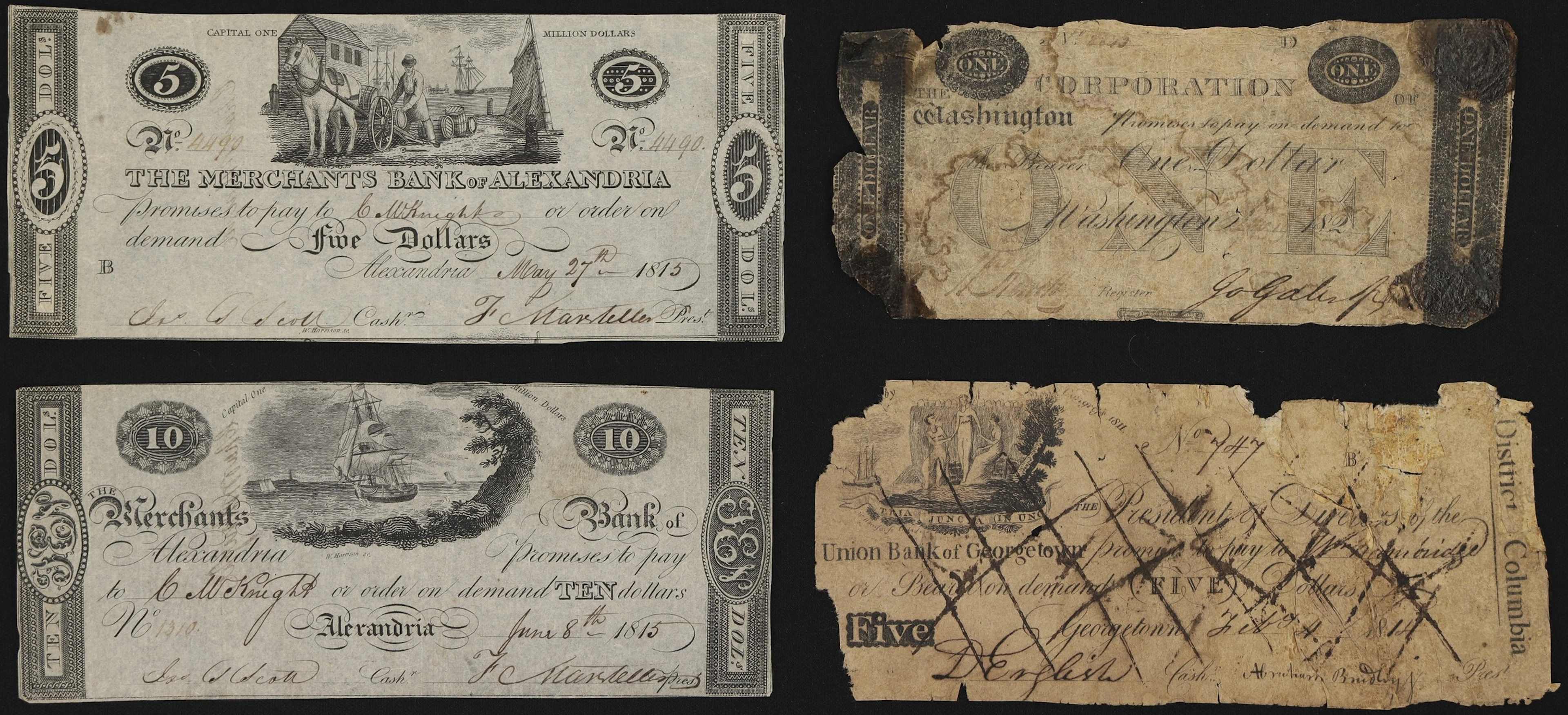 Lot of (4) Alexandria, Georgetown, & Washington, District of Columbia