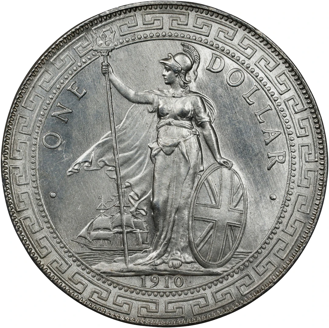 GREAT BRITAIN. Trade Dollar, 1910-B. Bombay Mint. Edward VII. PCGS MS-65.