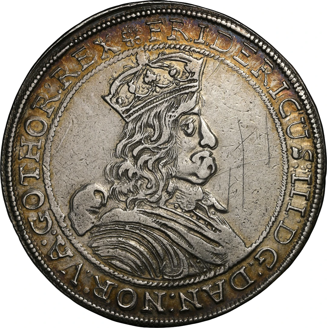 NORWAY. 2 Speciedaler, 1658. Christiania Mint. Frederik III. NGC AU