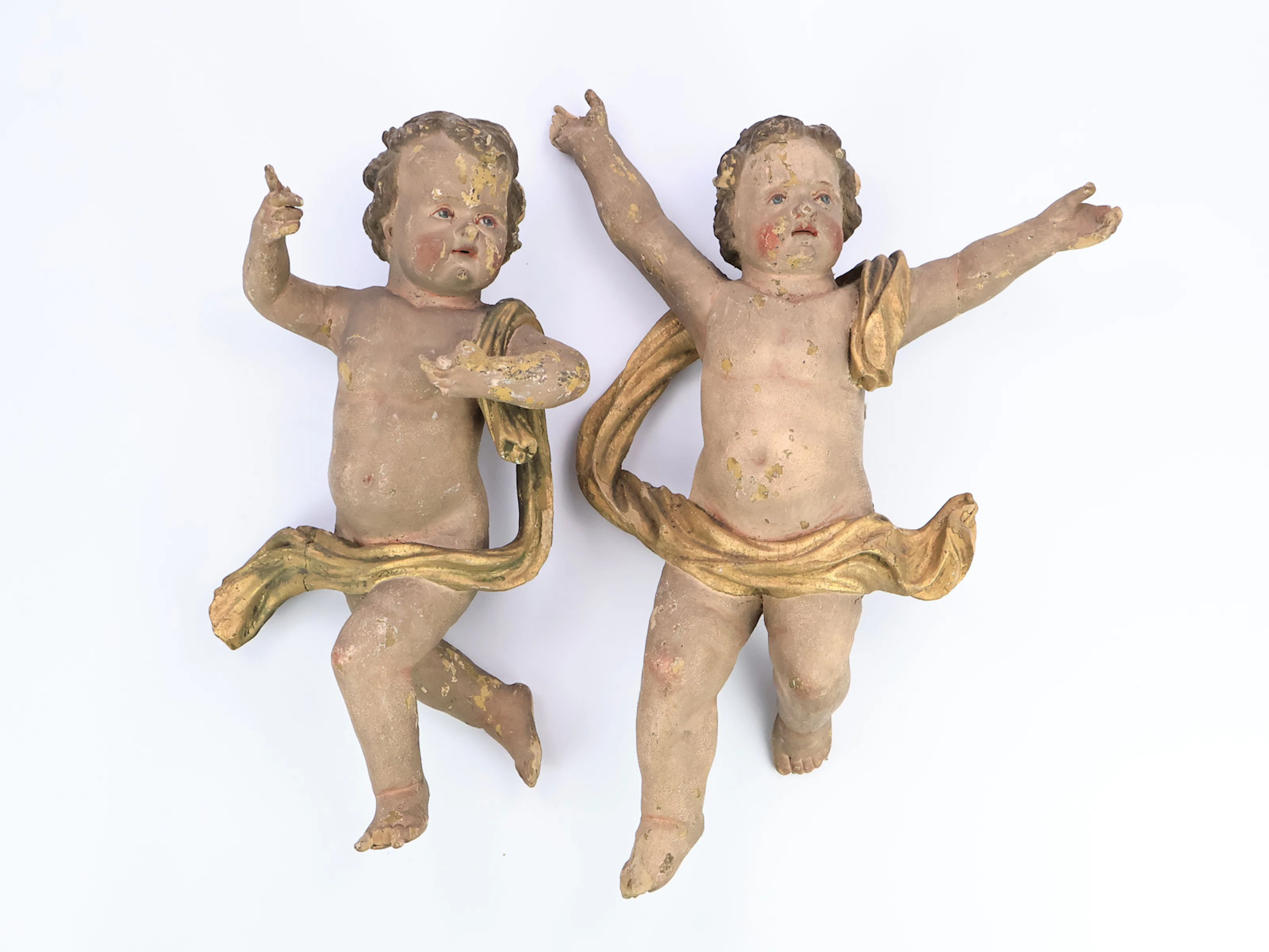 Holzskulpturen - Paar Putti