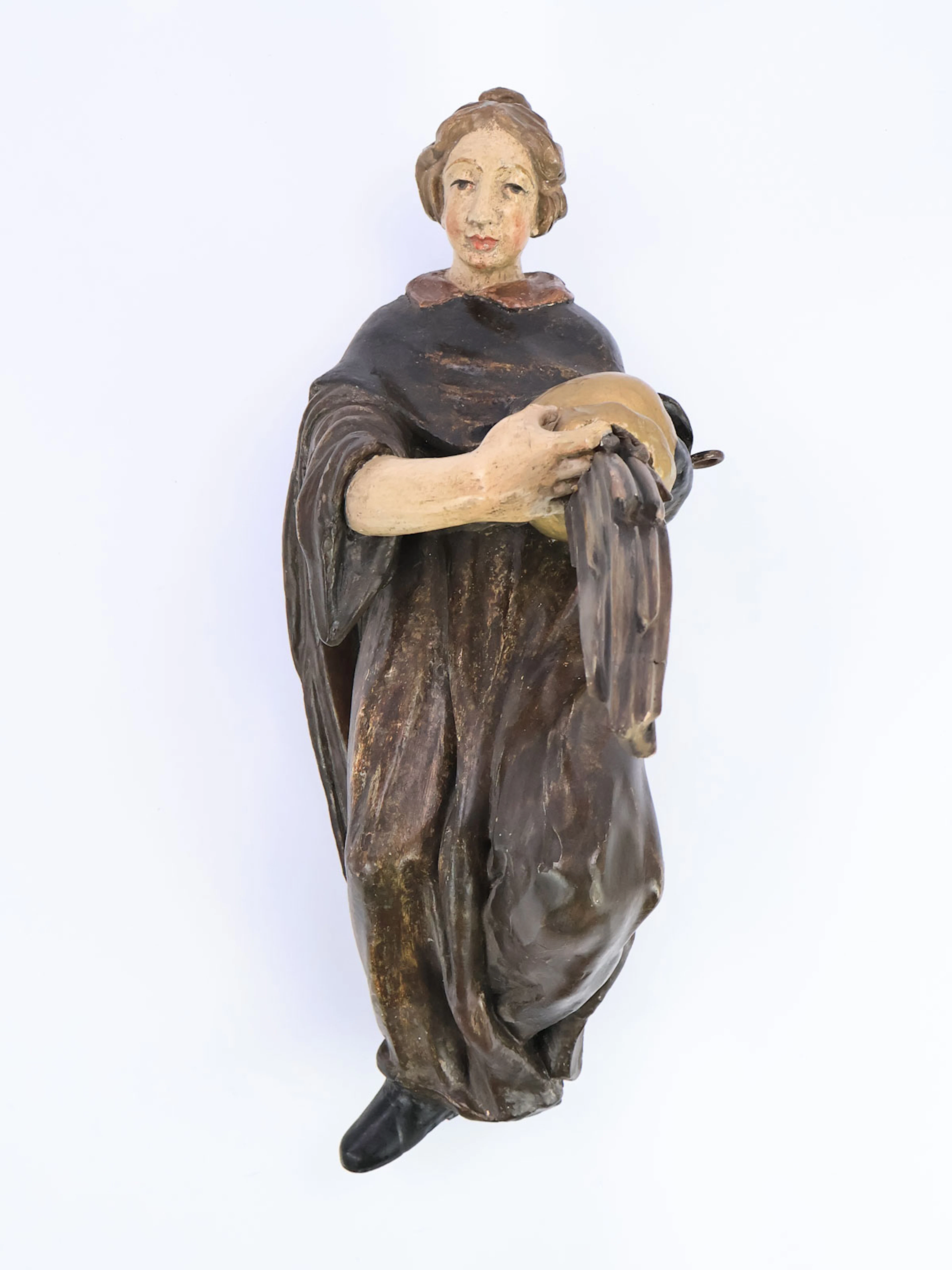 Holzskulptur - Frau mit Wasserkrug
