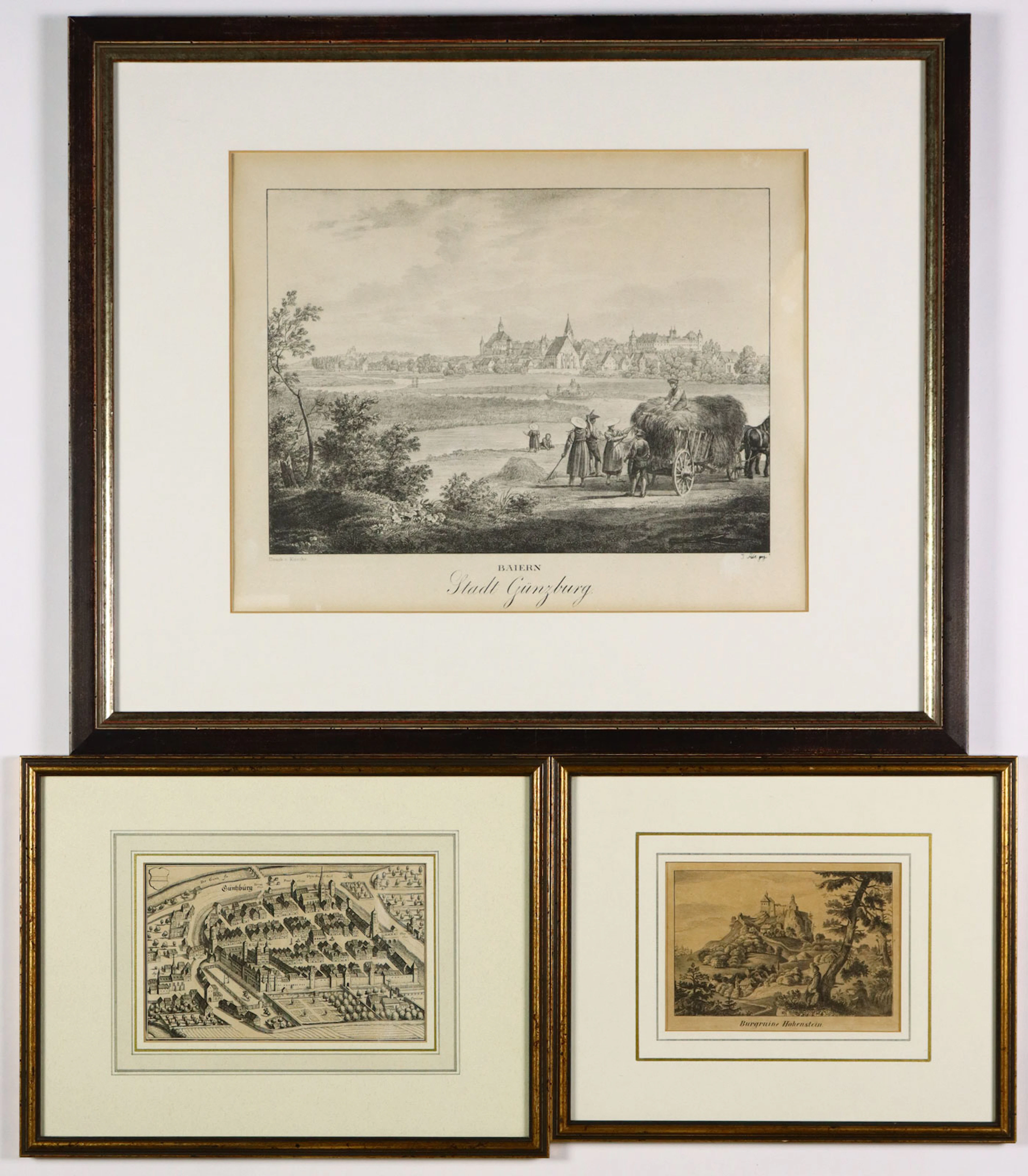 Konvolut - Günzburg/Hohenstein, Merian u.a