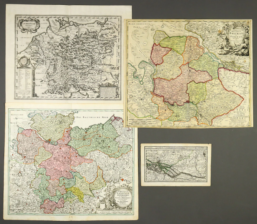 Kupferstichkarten - Deutschland, Niedersachsen u.a.
