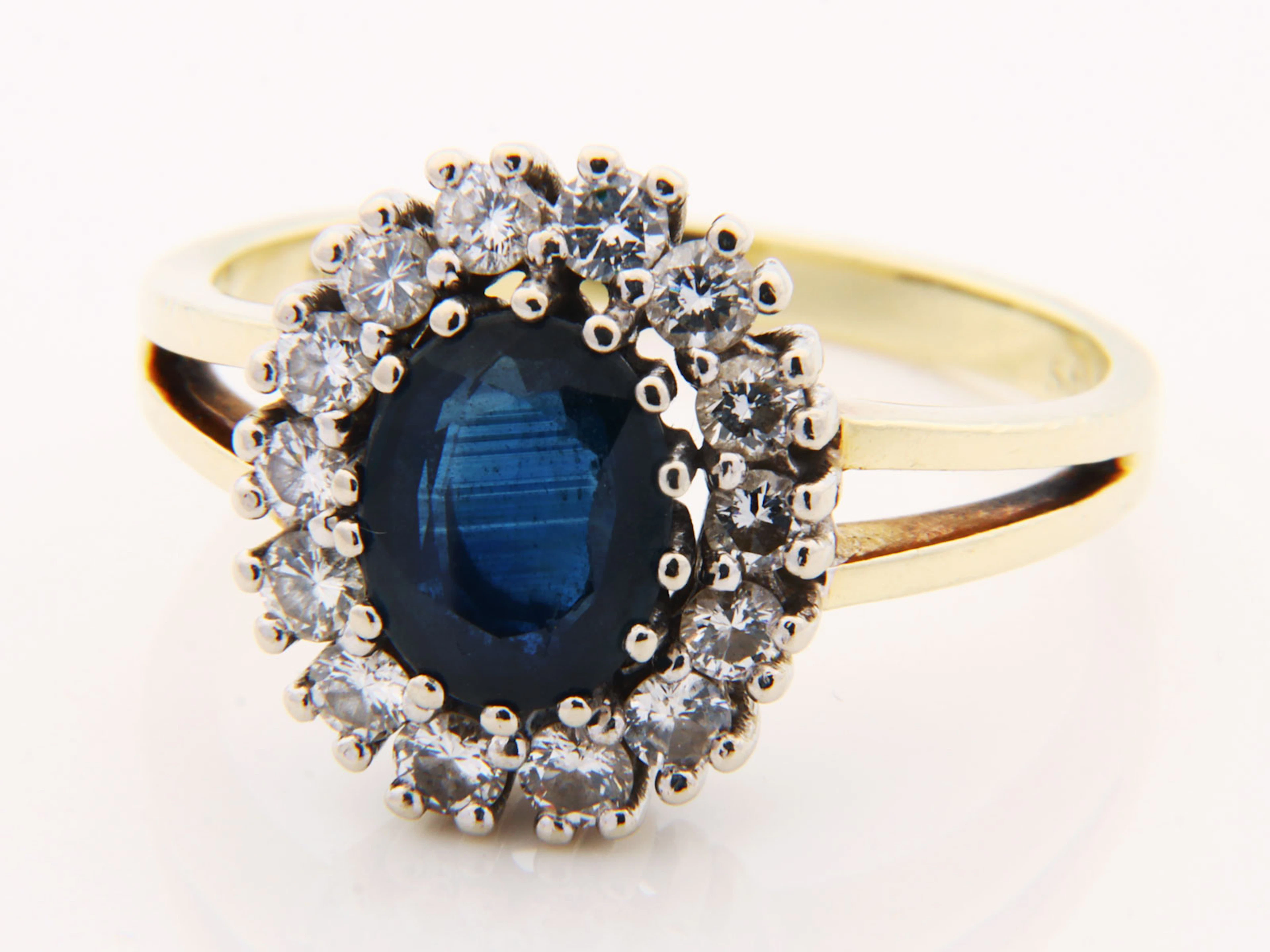 Brillant/Saphir - Damenring