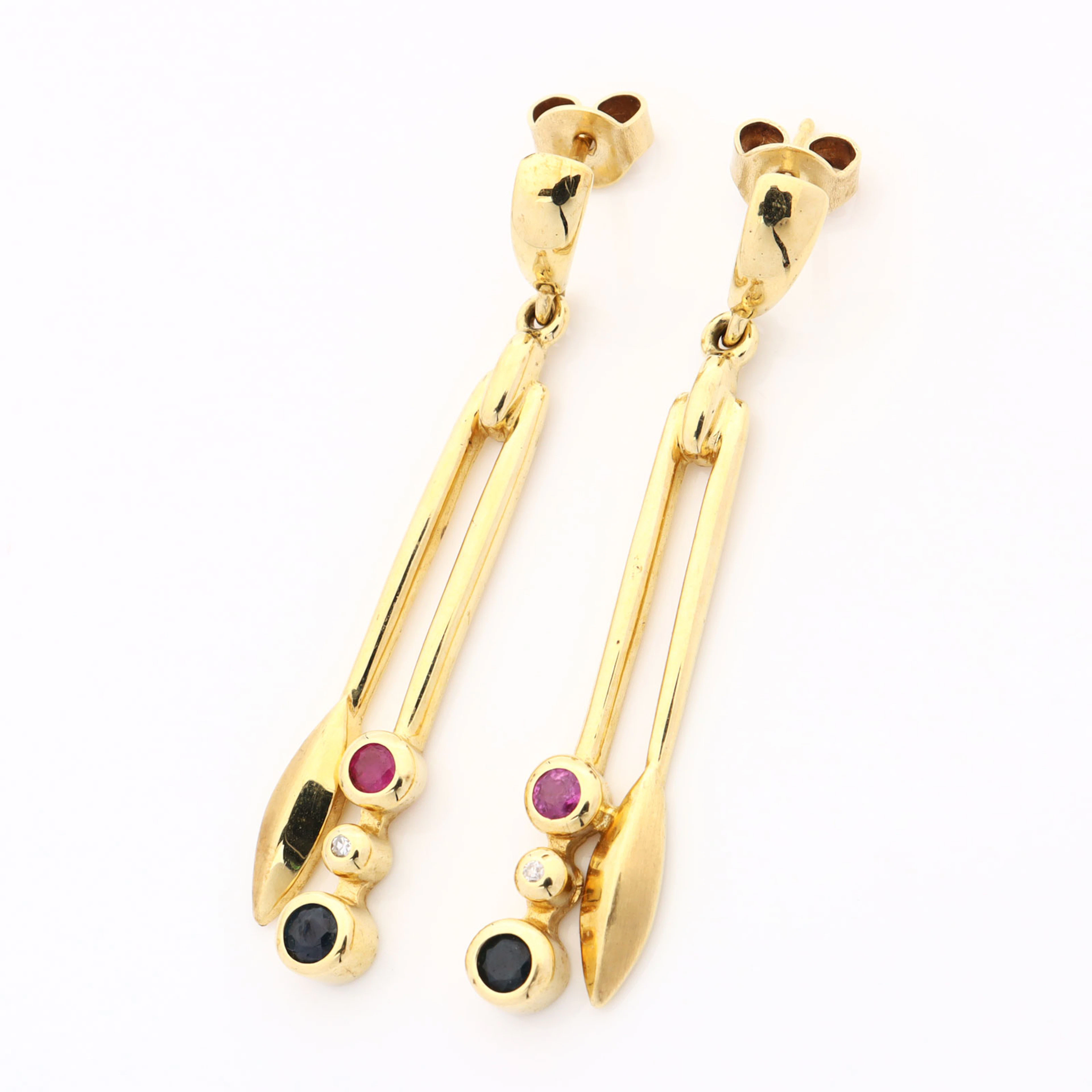 Diamant/Rubin/Saphir - Ohrstecker
