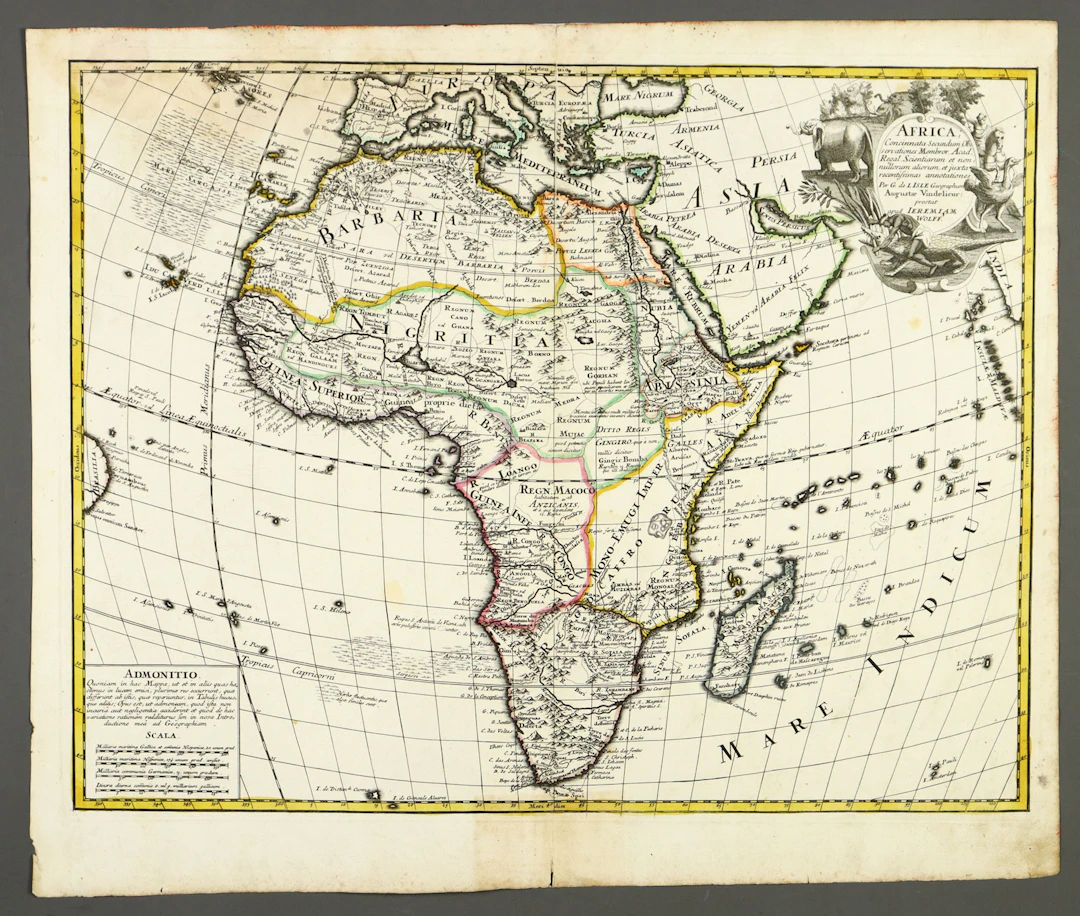 Kupferstichkarte - Afrika