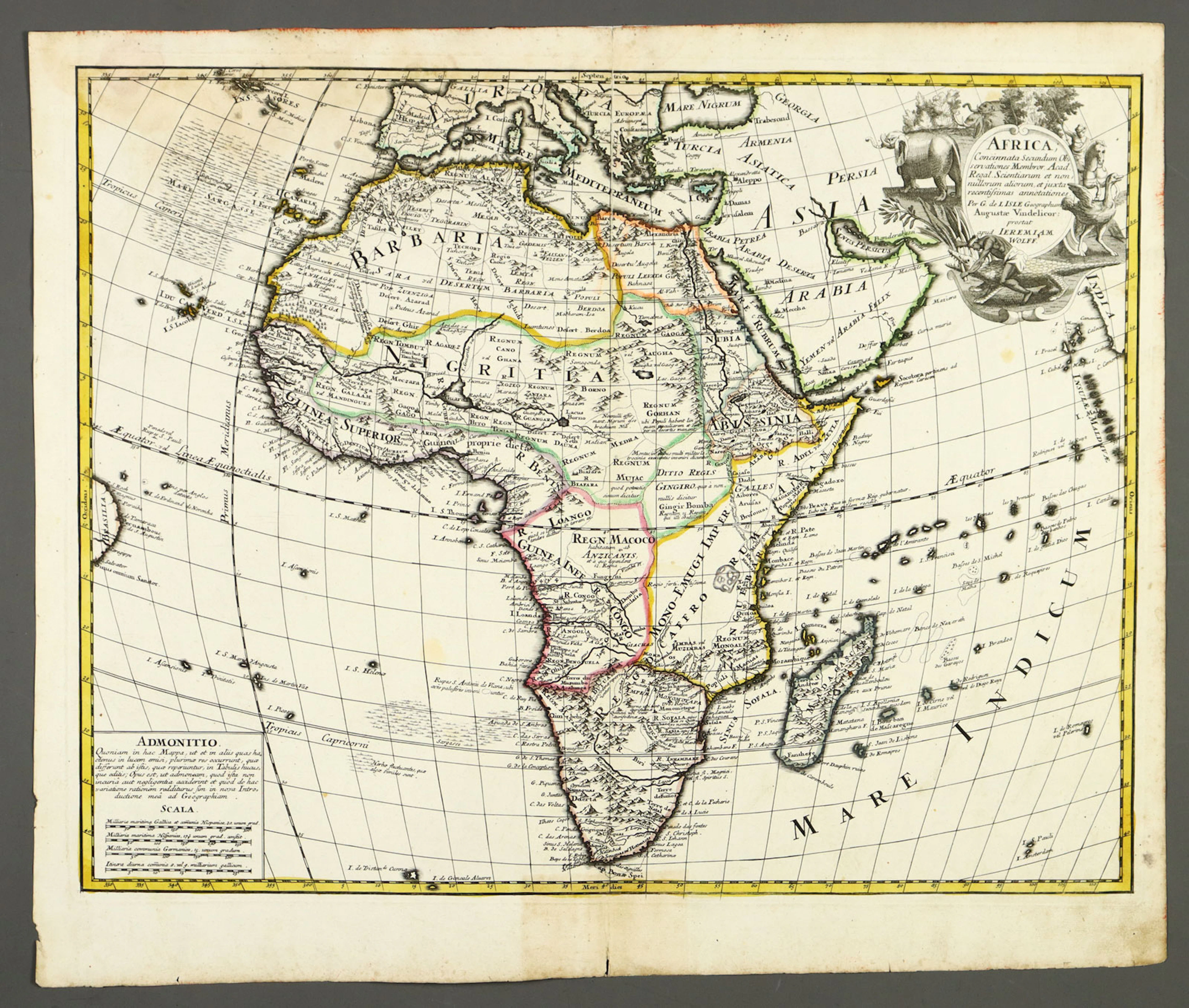 Kupferstichkarte - Afrika