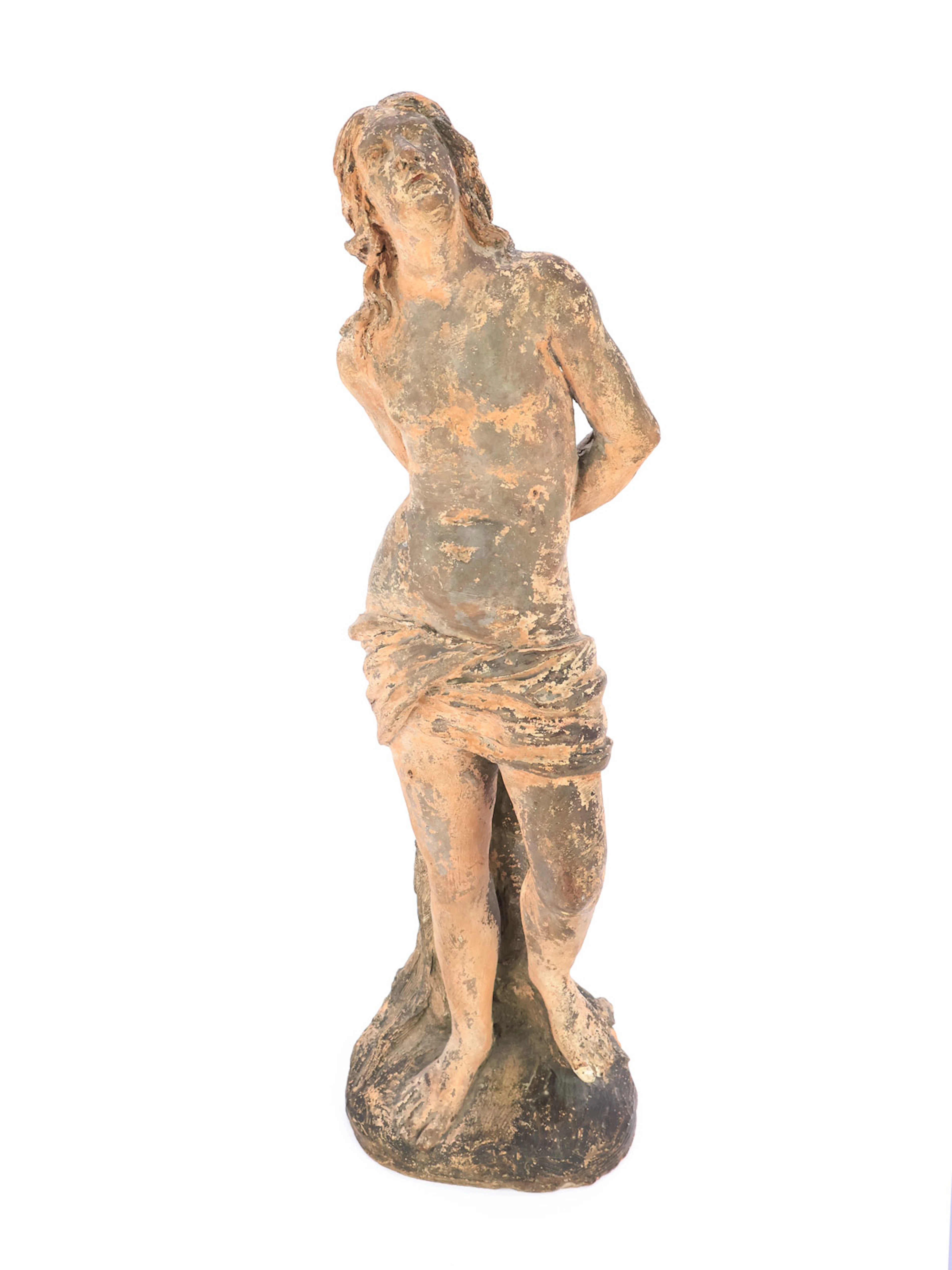 Holzskulptur - Christus an der Geißelsäule oder Heiliger Sebastian