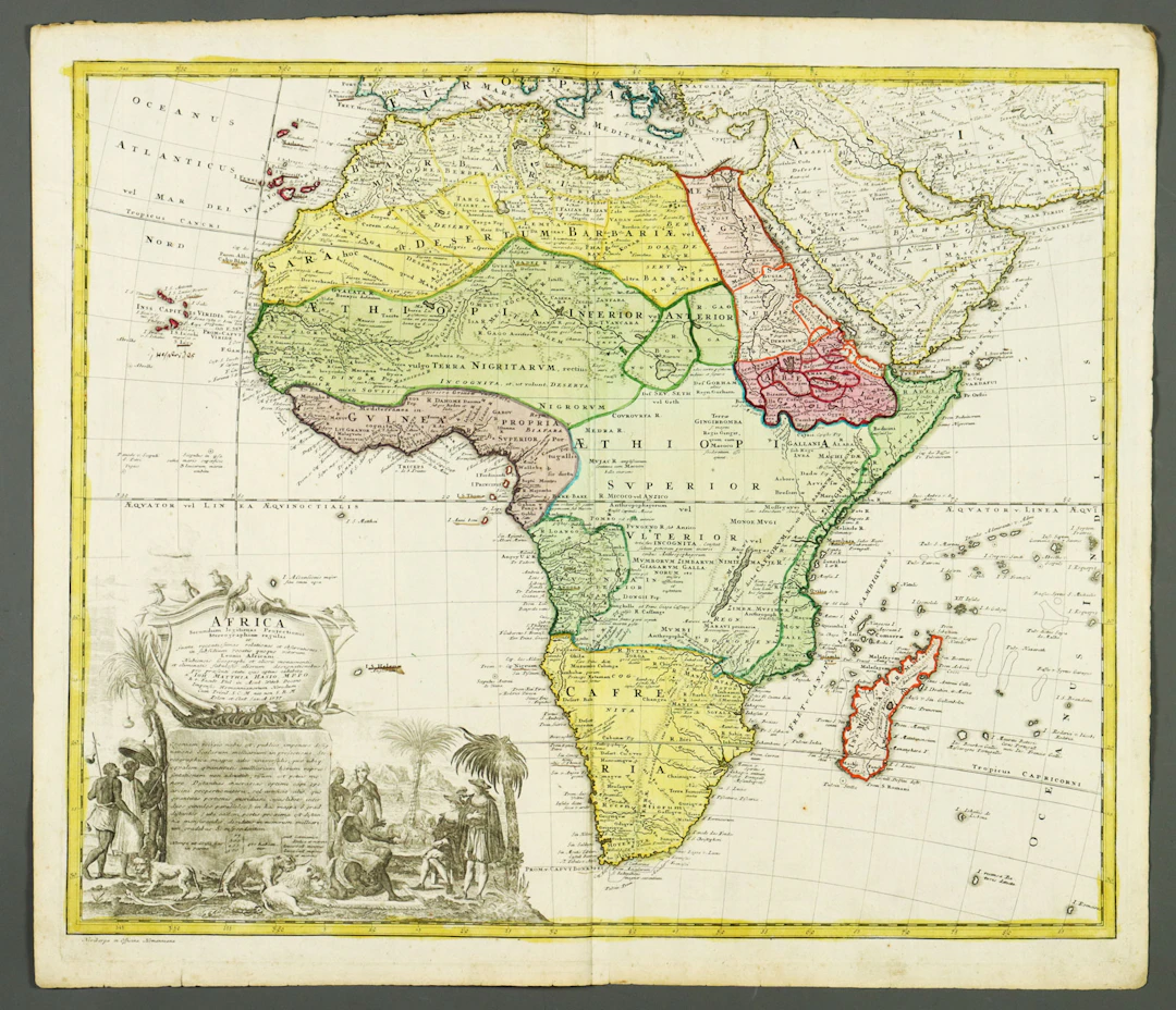 Kupferstichkarte - Afrika