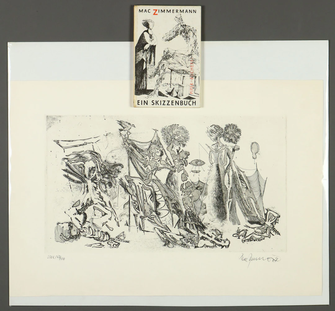 Zimmermann, Mac - Radierung und Buch