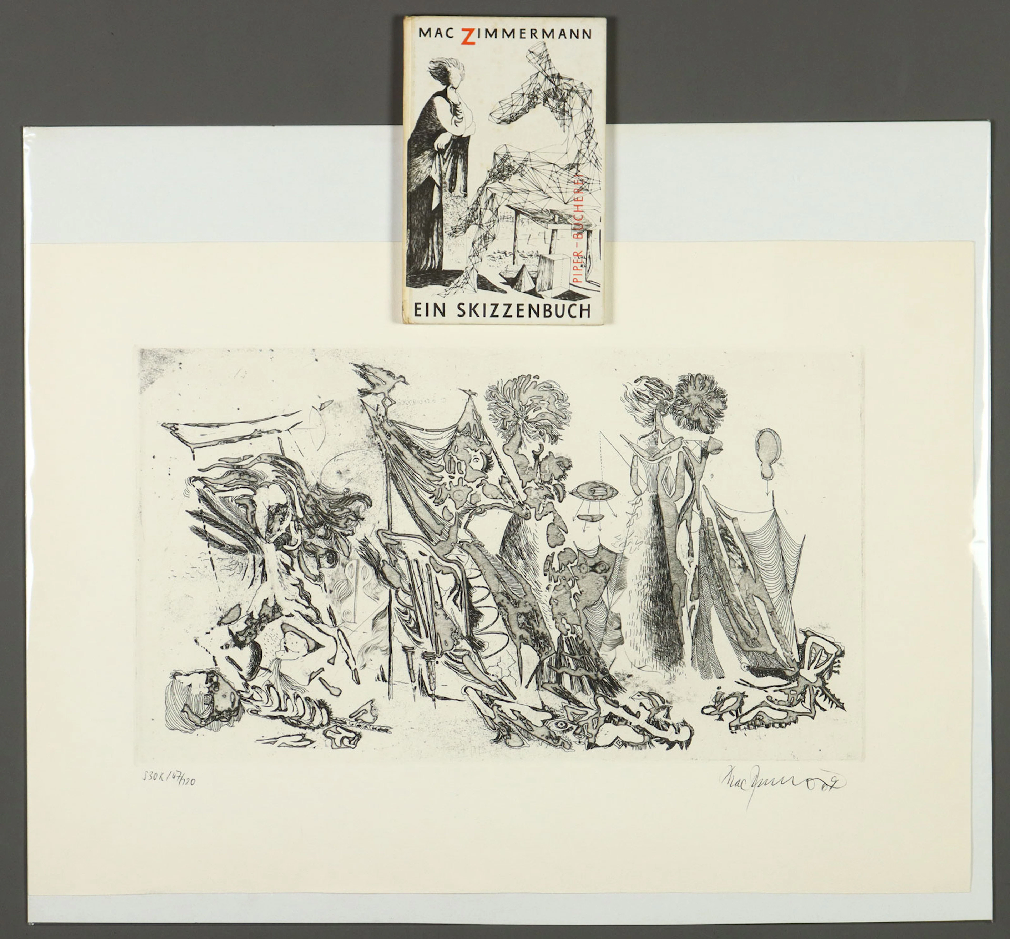 Zimmermann, Mac - Radierung und Buch