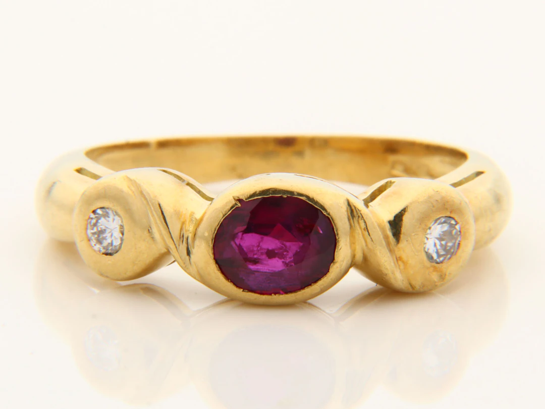 Diamant/Rubin - Damenring
