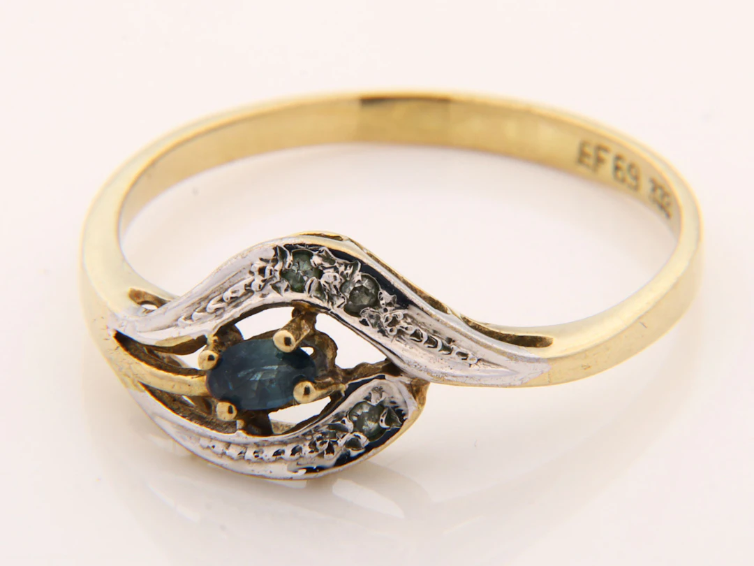 Diamant/Saphir - Damenring