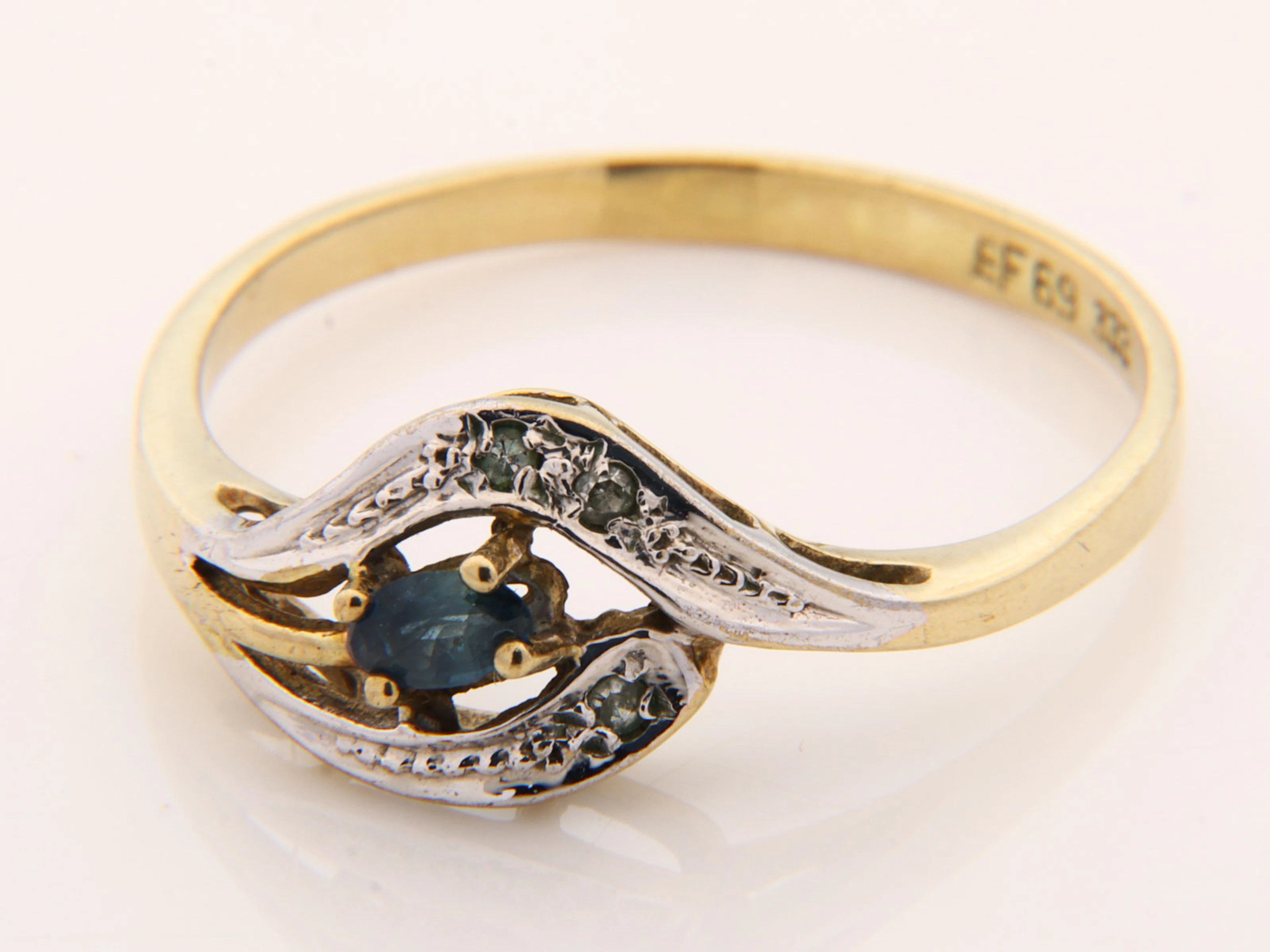 Diamant/Saphir - Damenring