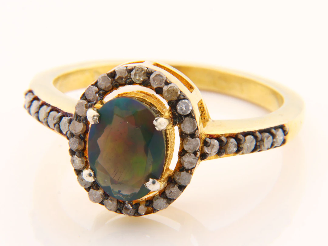 Diamant/Opal - Damenring