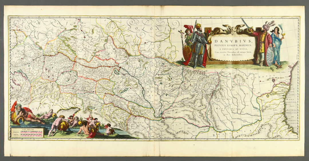 Kupferstichkarte - Donau