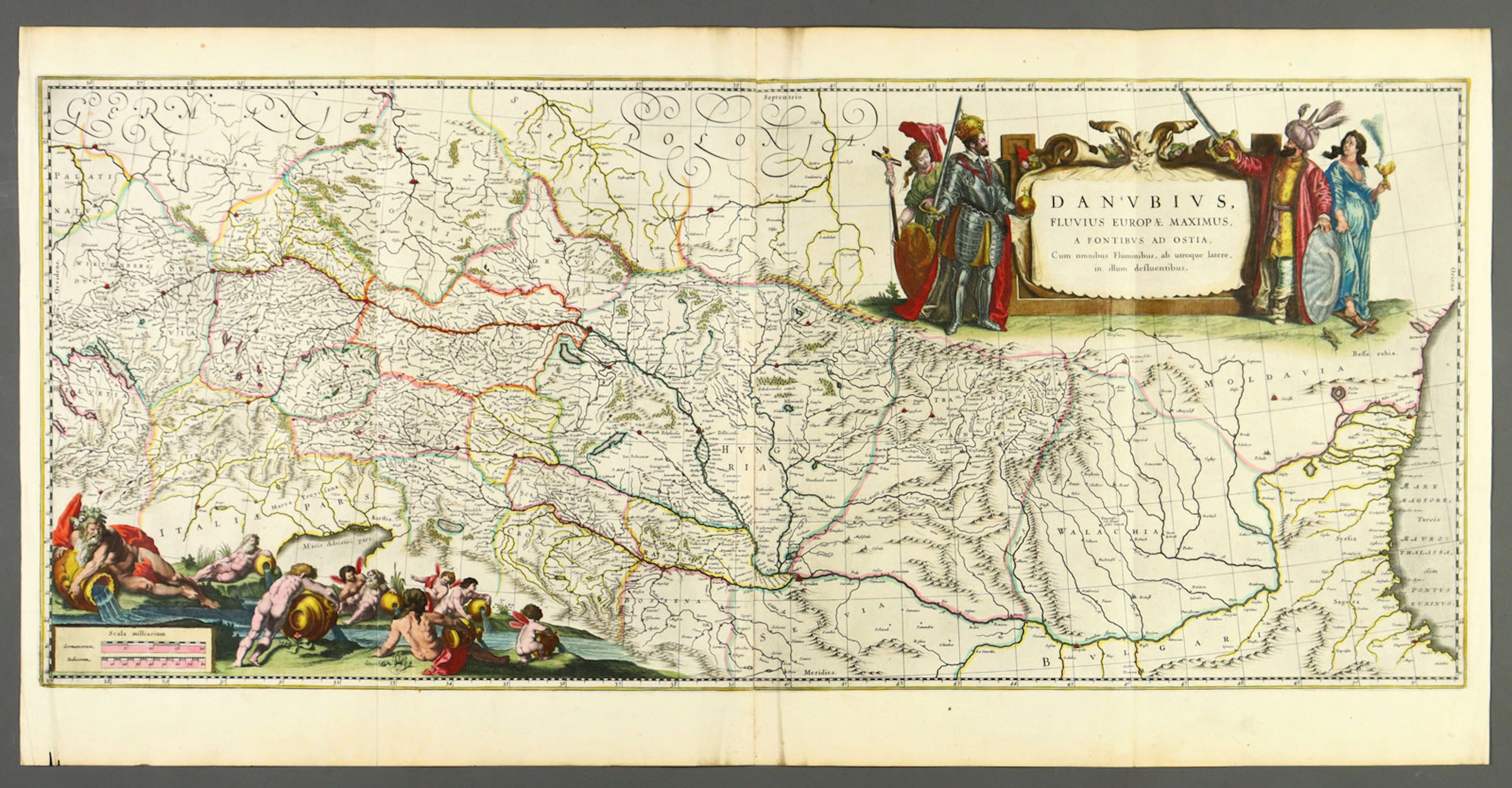 Kupferstichkarte - Donau
