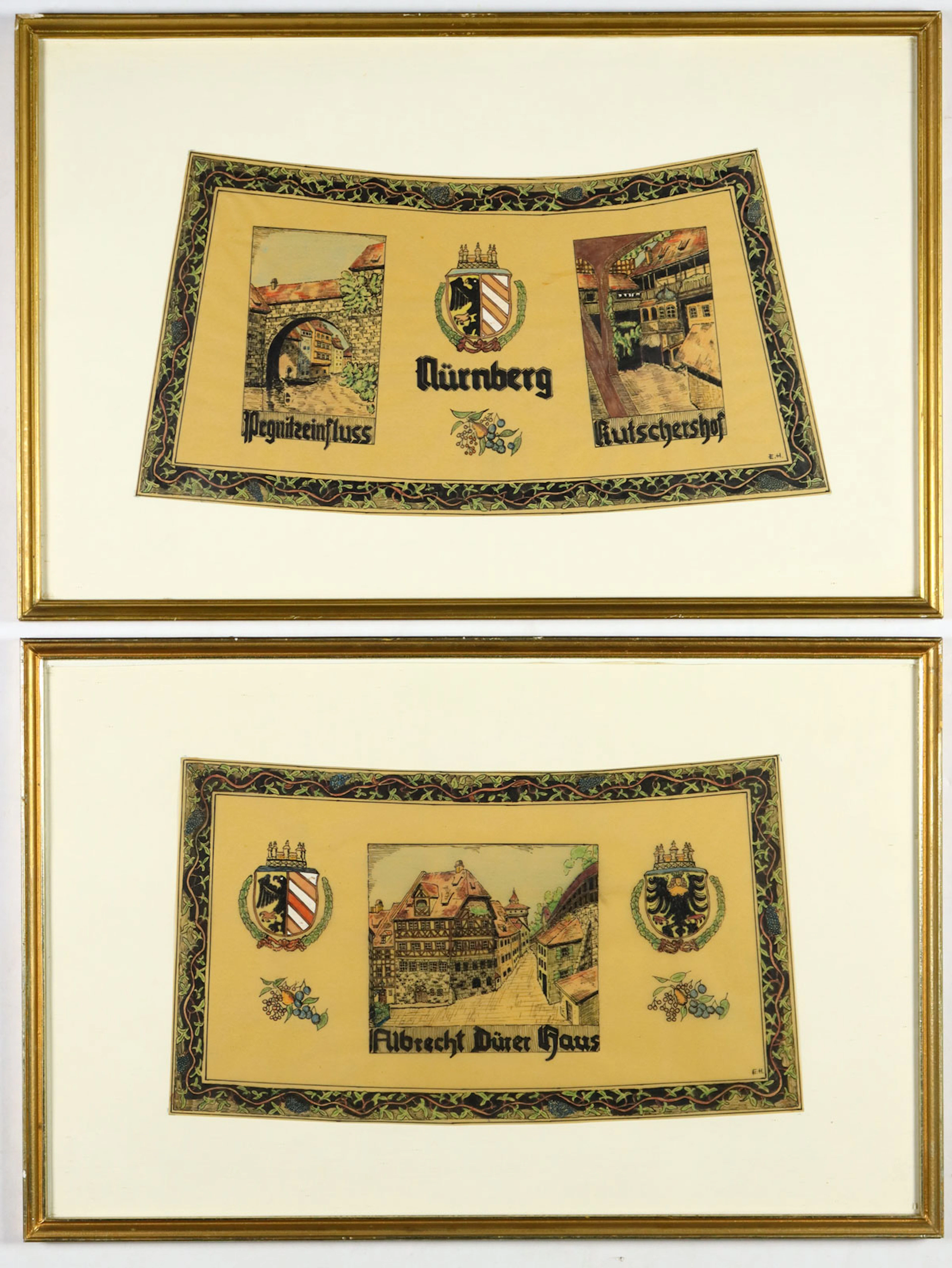 Monogrammist E.H. - zwei Stück