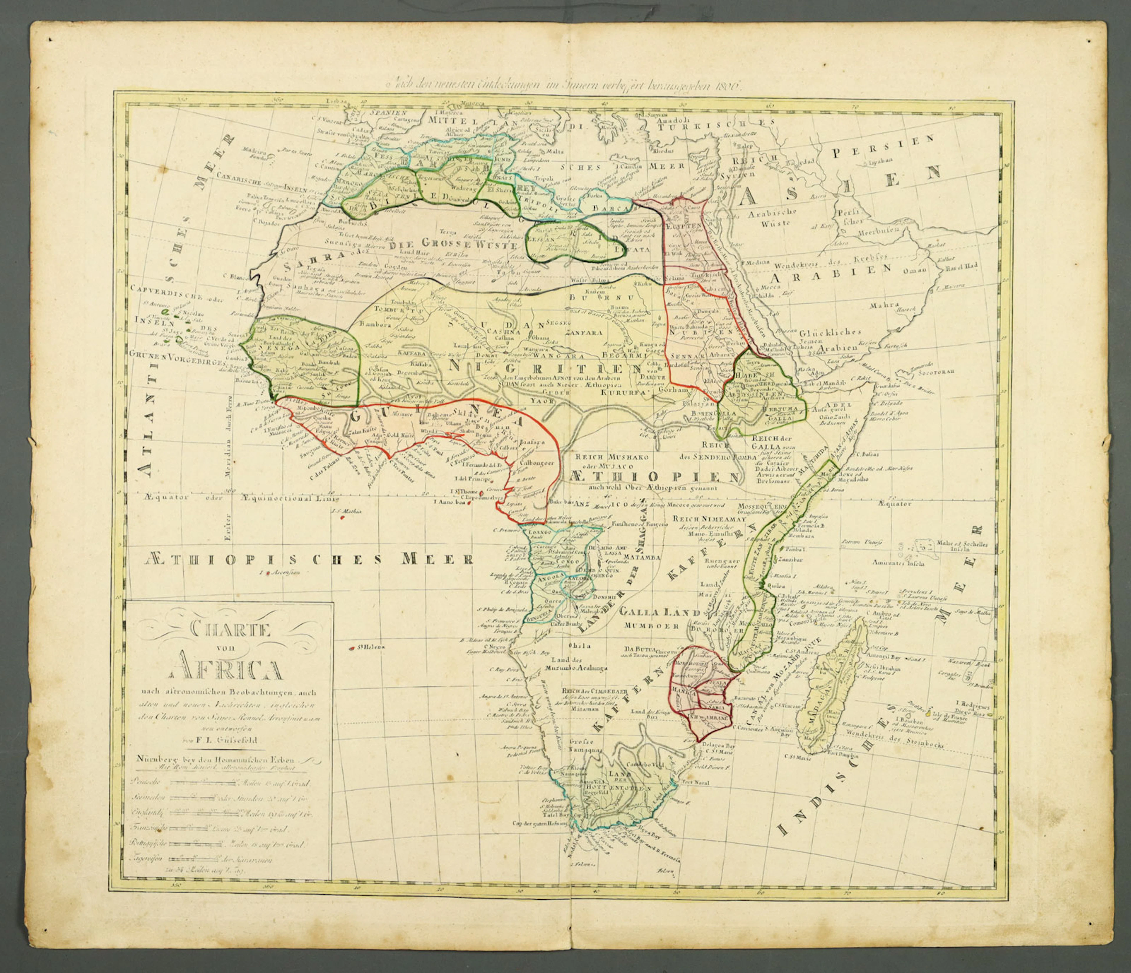 Kupferstichkarte - Afrika
