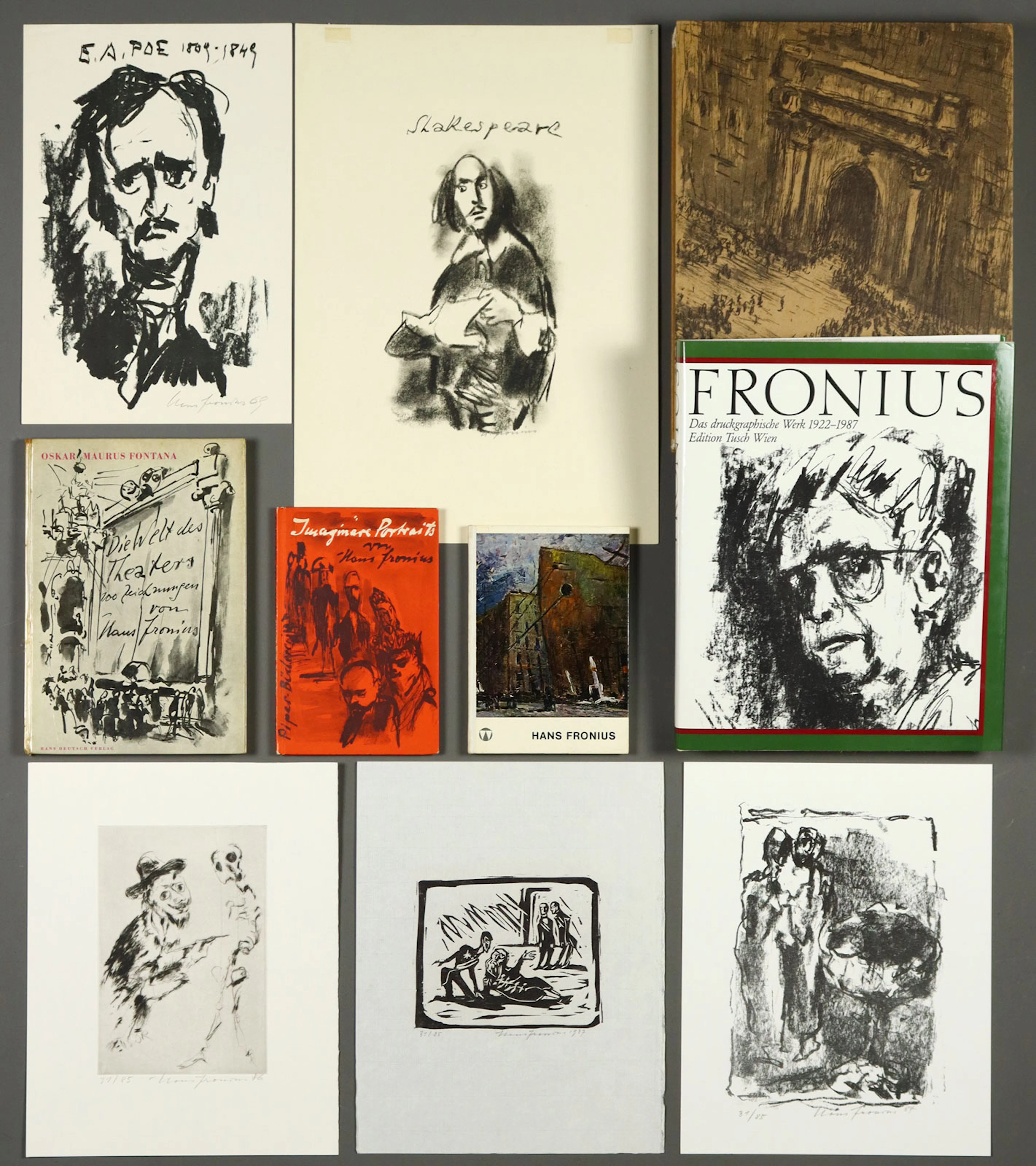 Fronius, Hans - Druckgrafiken und Bücher