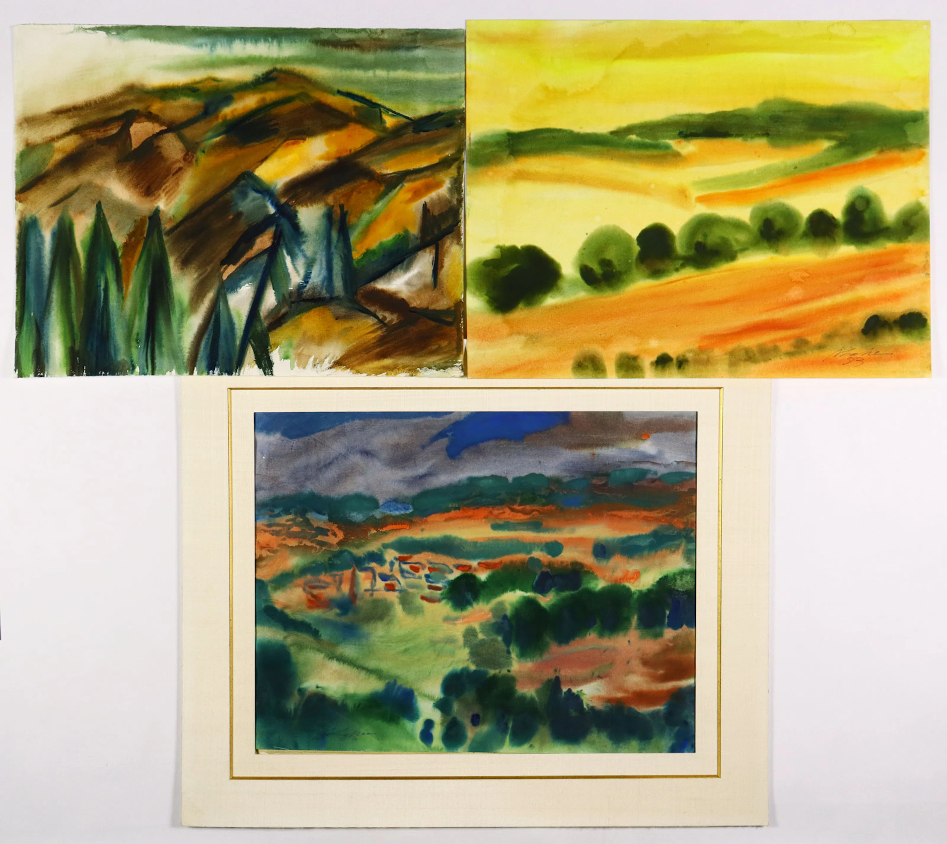 Kohler, Alfred - Drei Aquarelle