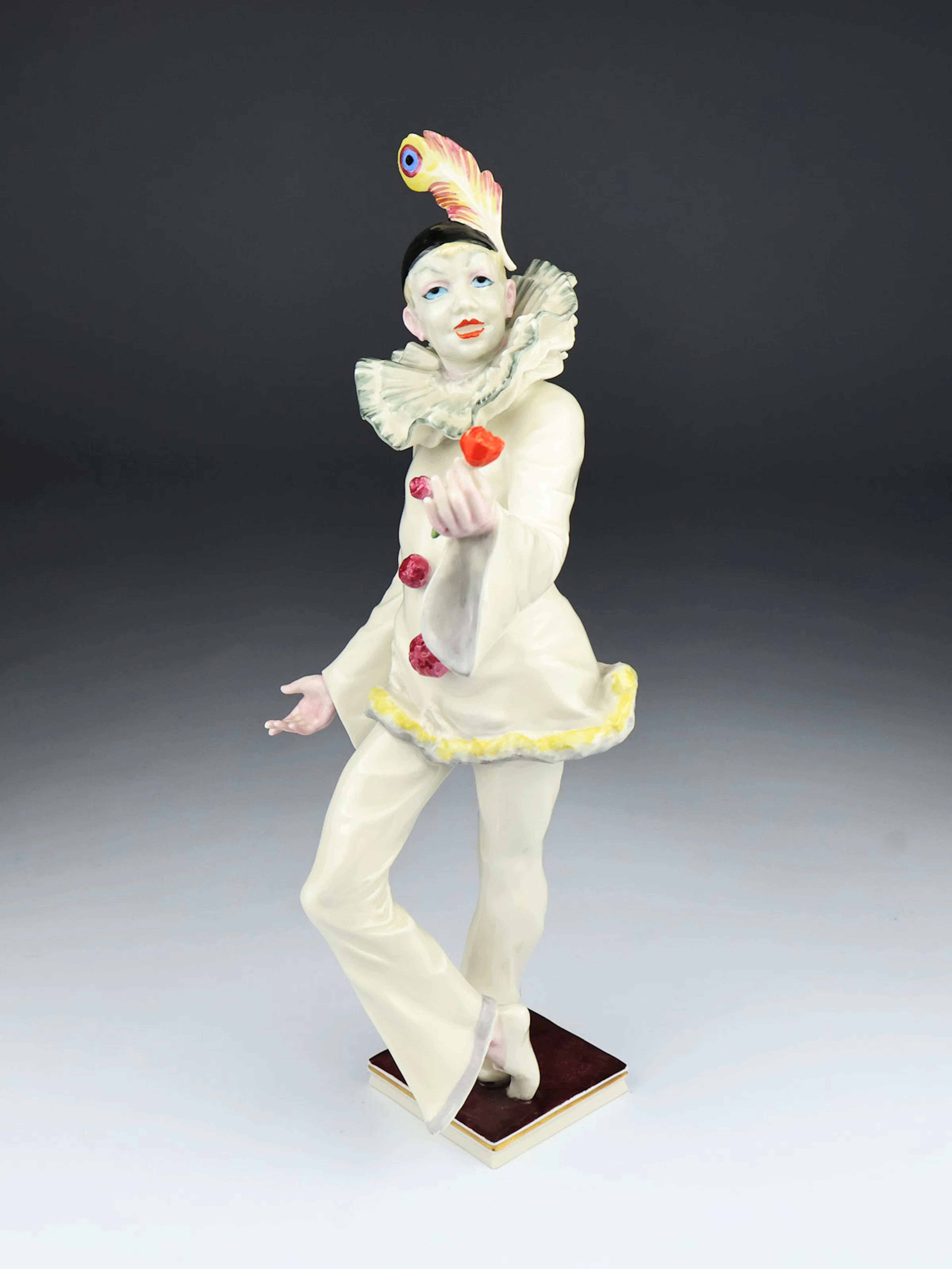 Hutschenreuther - Pierrot mit Rose