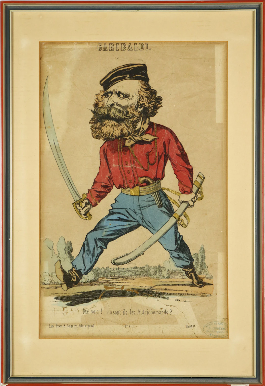 Karikatur von Giuseppe Garibaldi