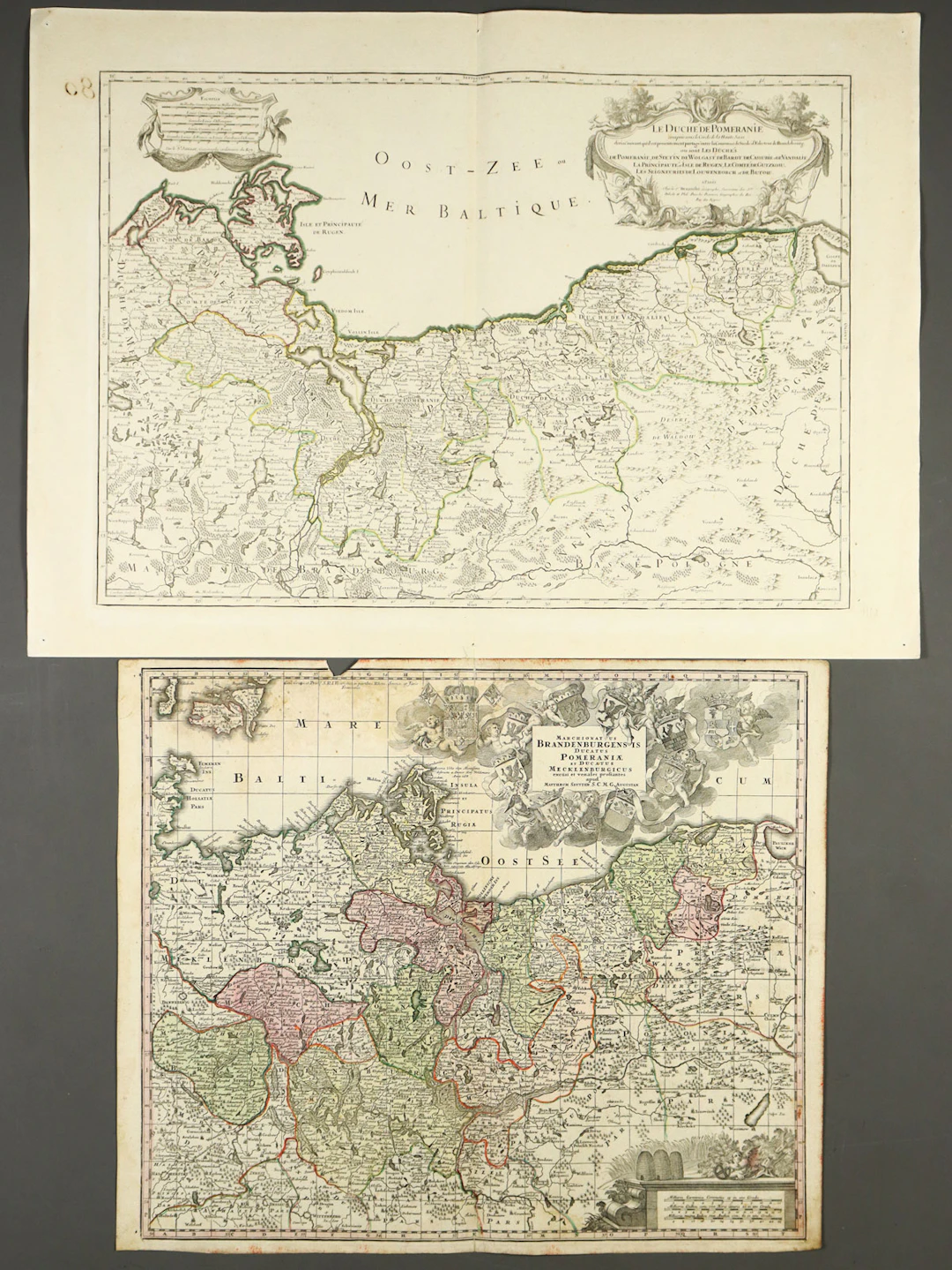 Kupferstichkarten - Pommern, Brandenburg und Mecklenburg