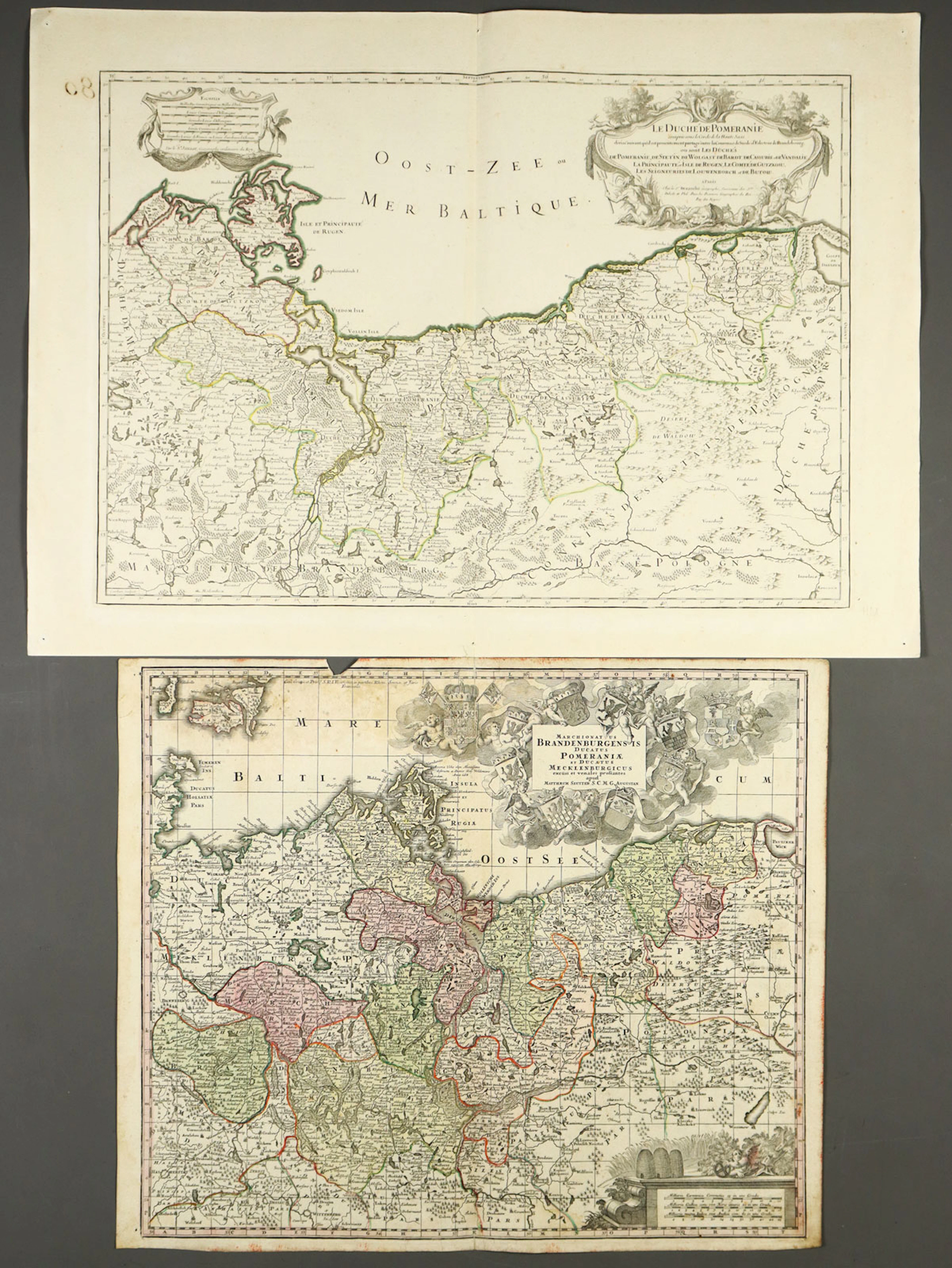 Kupferstichkarten - Pommern, Brandenburg und Mecklenburg