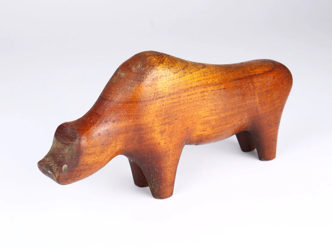Holzskulptur - Bison