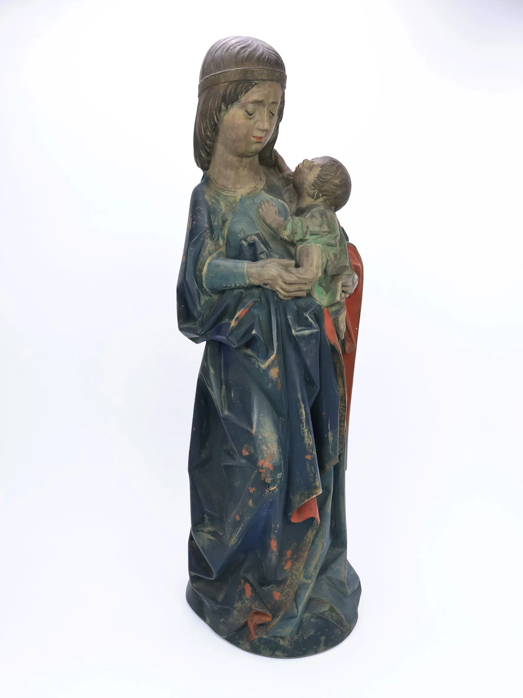 Holzskulptur - Madonna mit Kind
