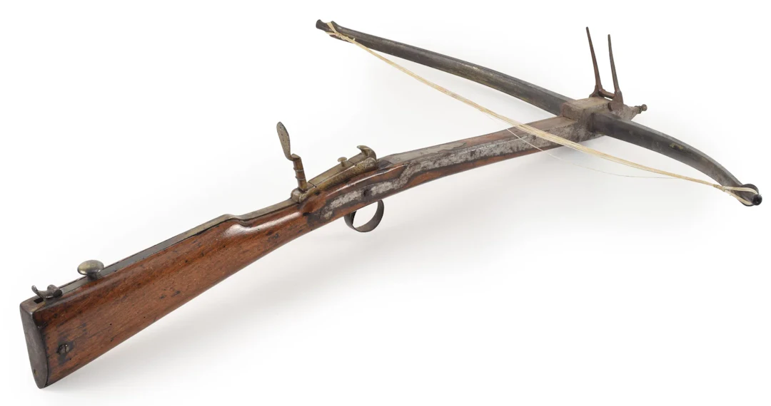 English 18th Century Sporting Stonebow (Bullet Crossbow) with Built-In