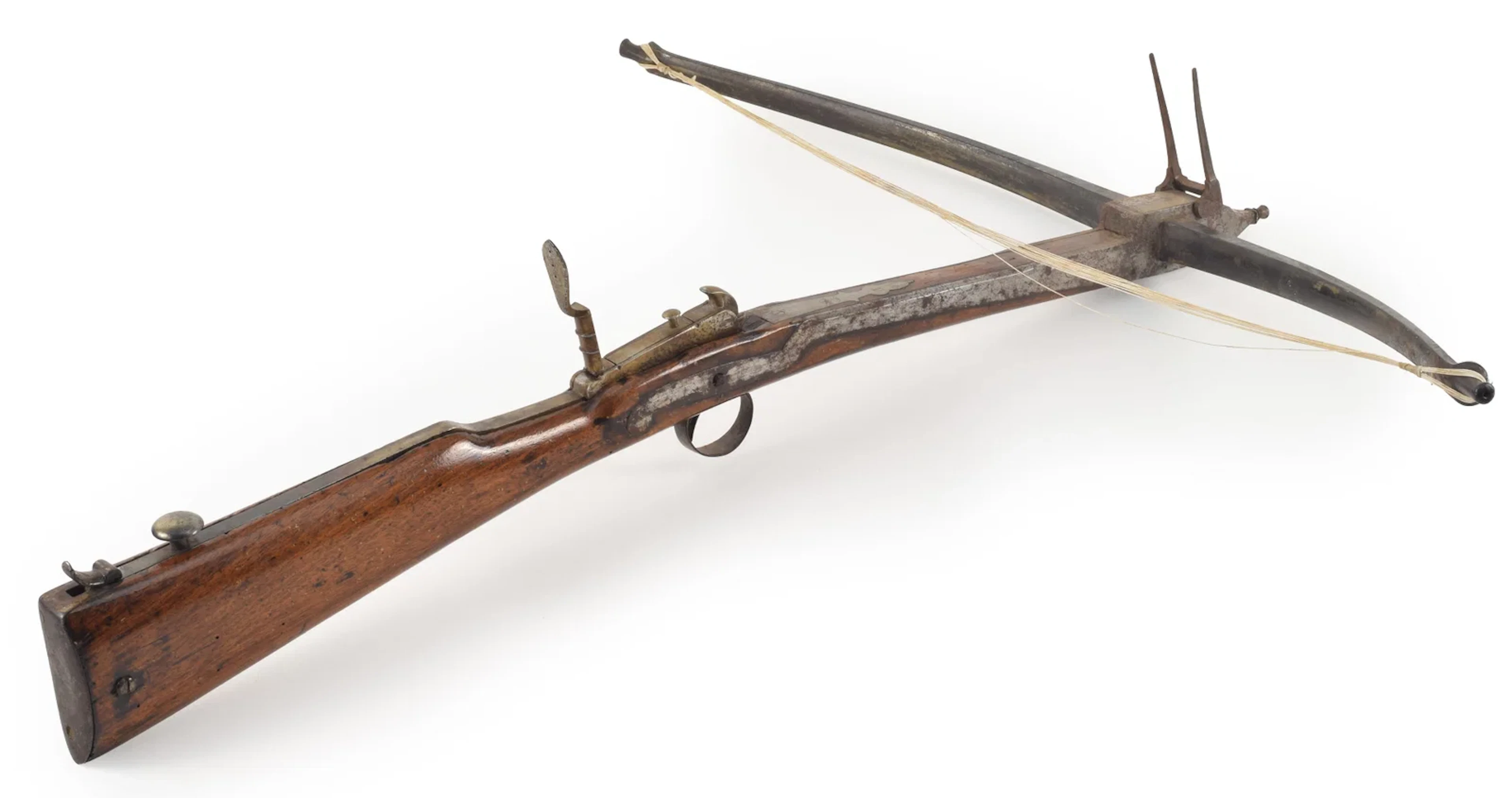 English 18th Century Sporting Stonebow (Bullet Crossbow) with Built-In