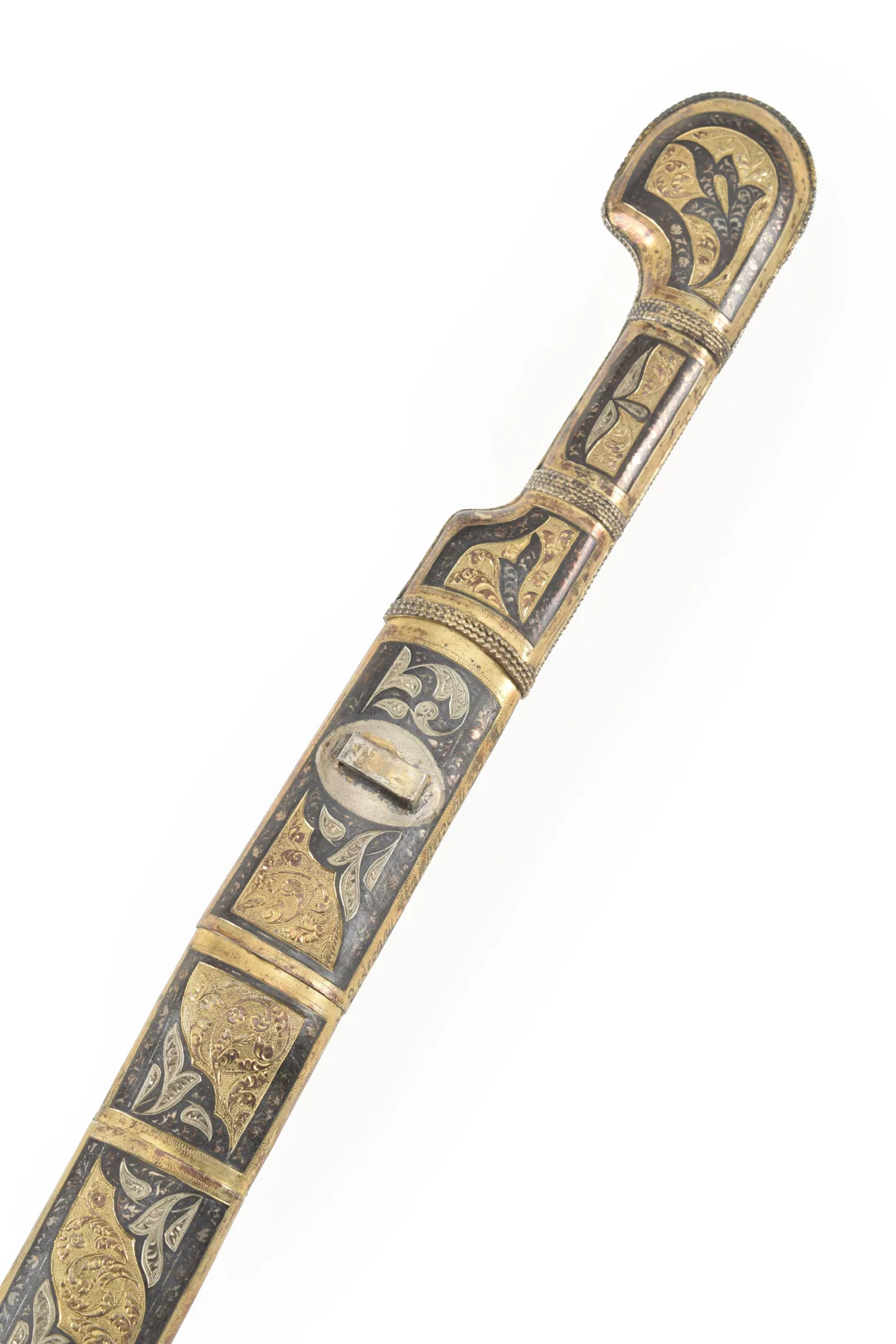 Russian Imperial Silver and Gold-Inlaid Shashka Dagestan (Kubachi)