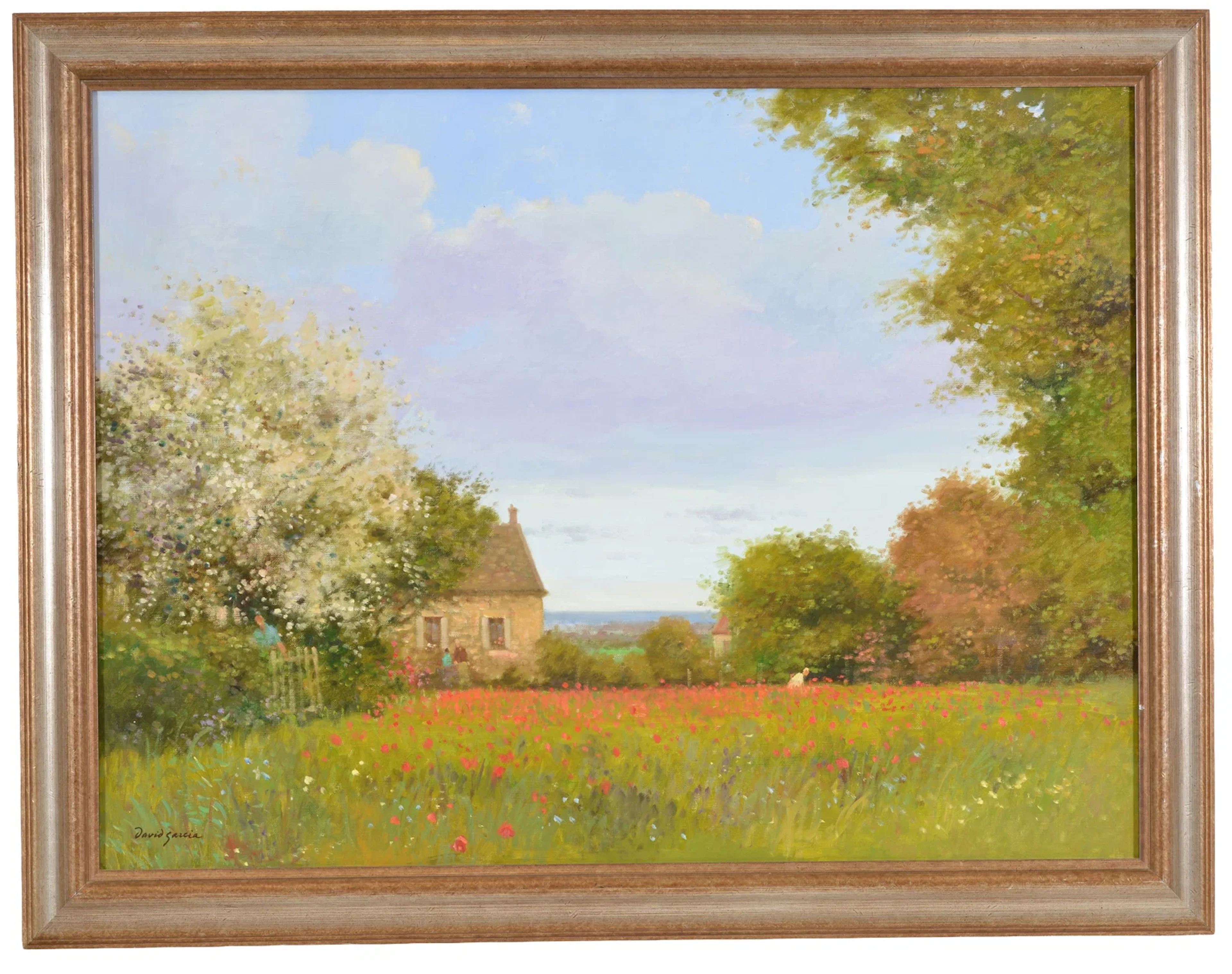 David Garcia. French born 1936. "Le Maison Fleurie" Rural landscape