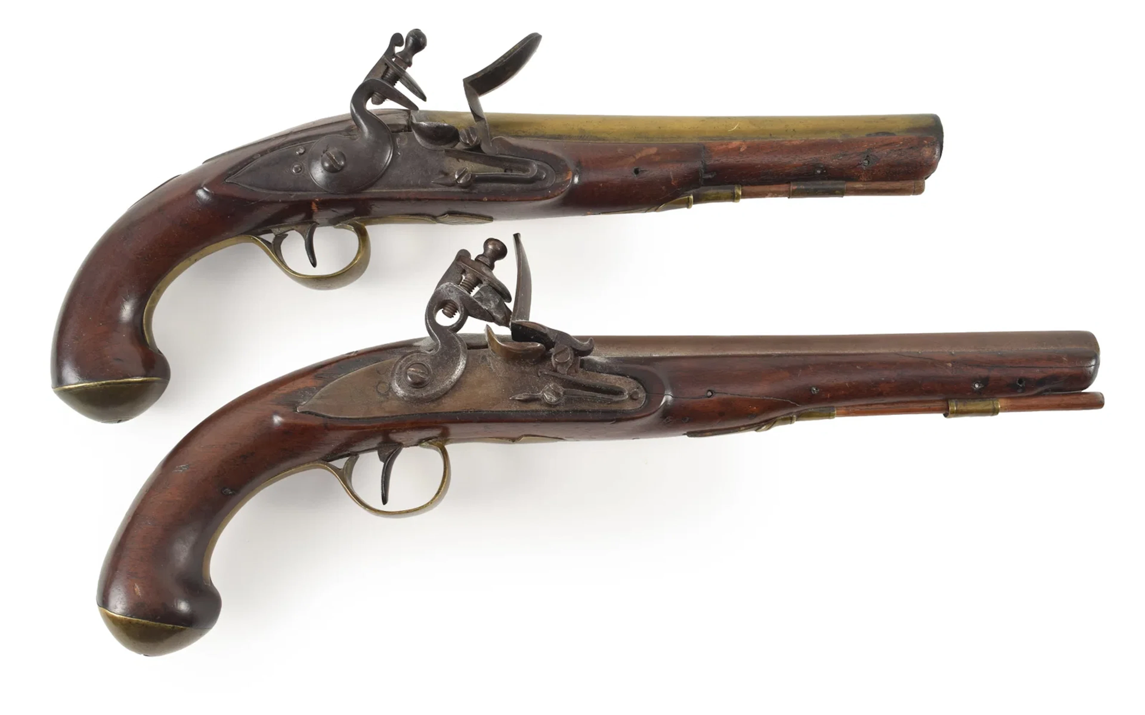 2 early 19th century English flintlock pistols. To include: 1) Ketland