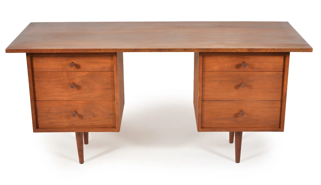 Mid-Century American Modern walnut desk, attributed to Richard Artschwager